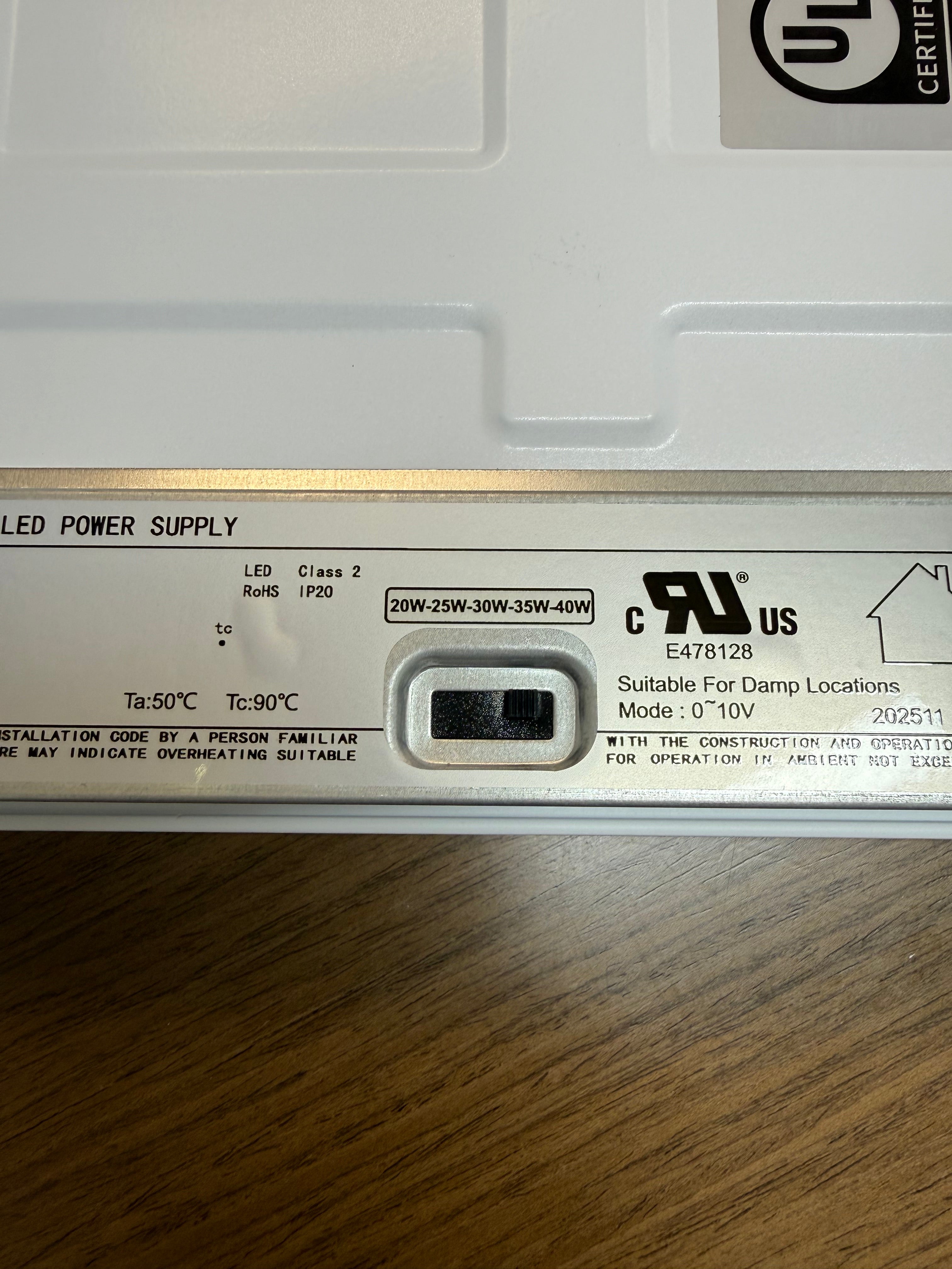 LED Panel Backlit 2x2/40W PB2-2X2-40W-H-TWCCT
