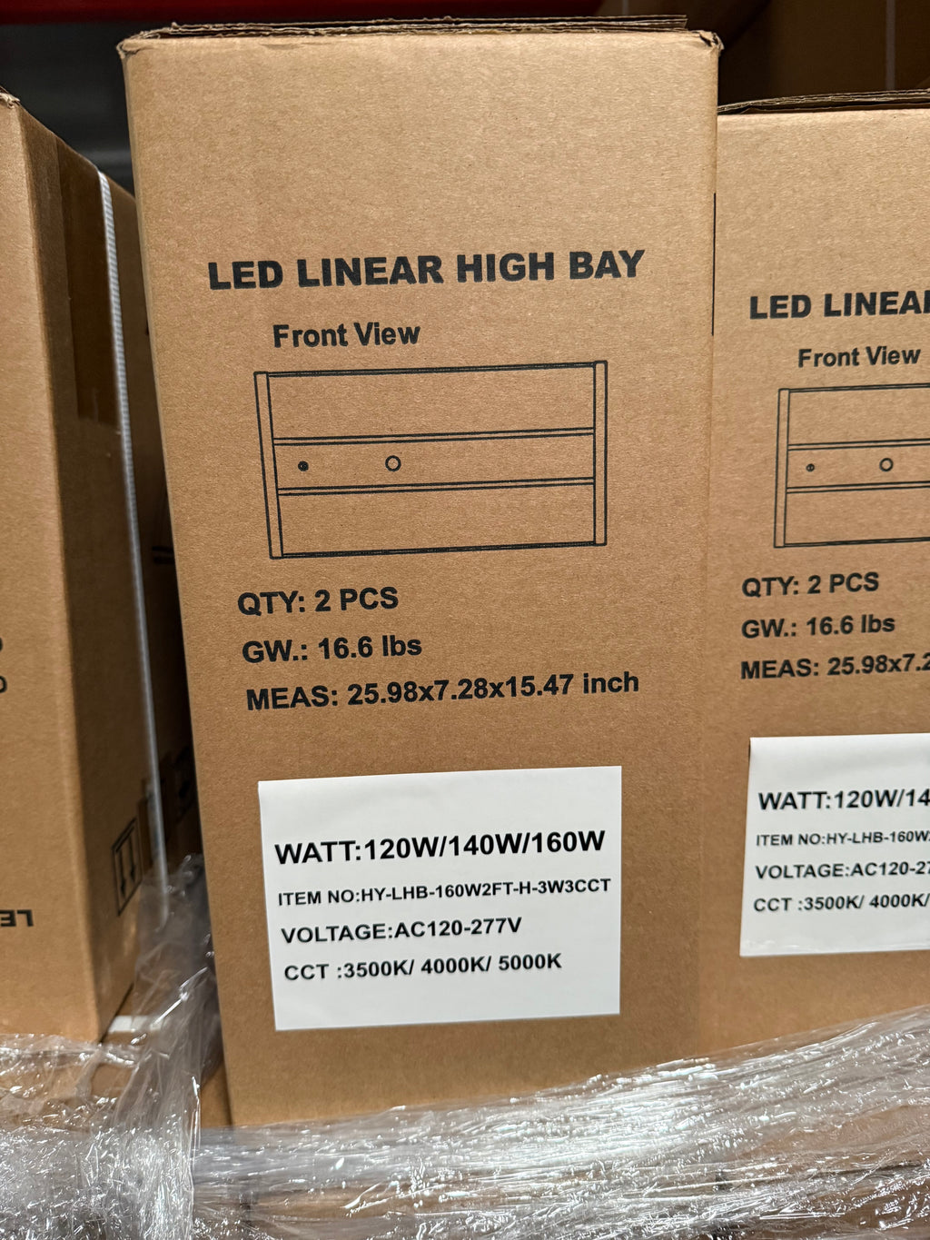 LED Linear High High Bay 160W LHB-160W2FT-H-3W 3500K-4000K-5000K