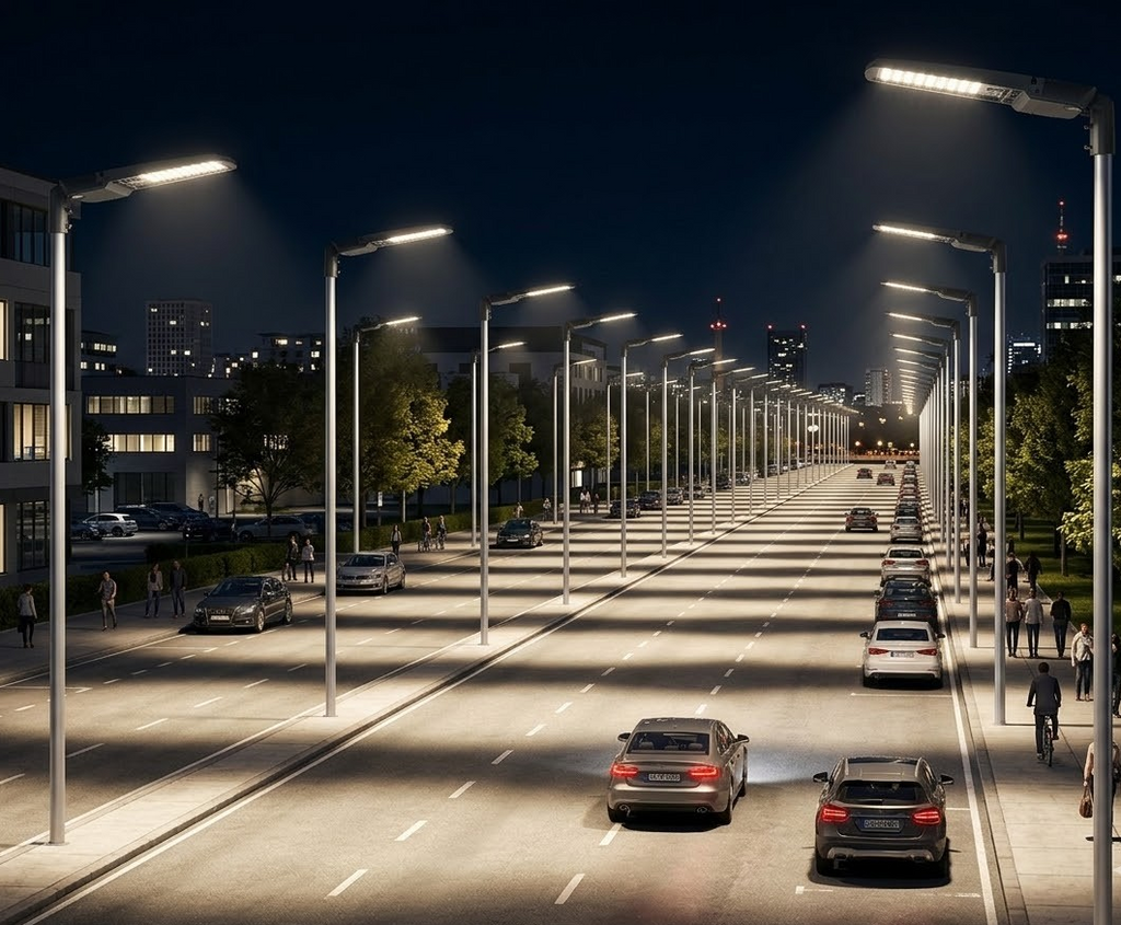 LED Area/Shoebox Light AL03 Series/150-100-70W Selectable/ 3000-4000-5000K Selectable /120-277V/ Type III-Type IV-Type V Selectable/ Photocell Pre-Installed/ DLC Premium