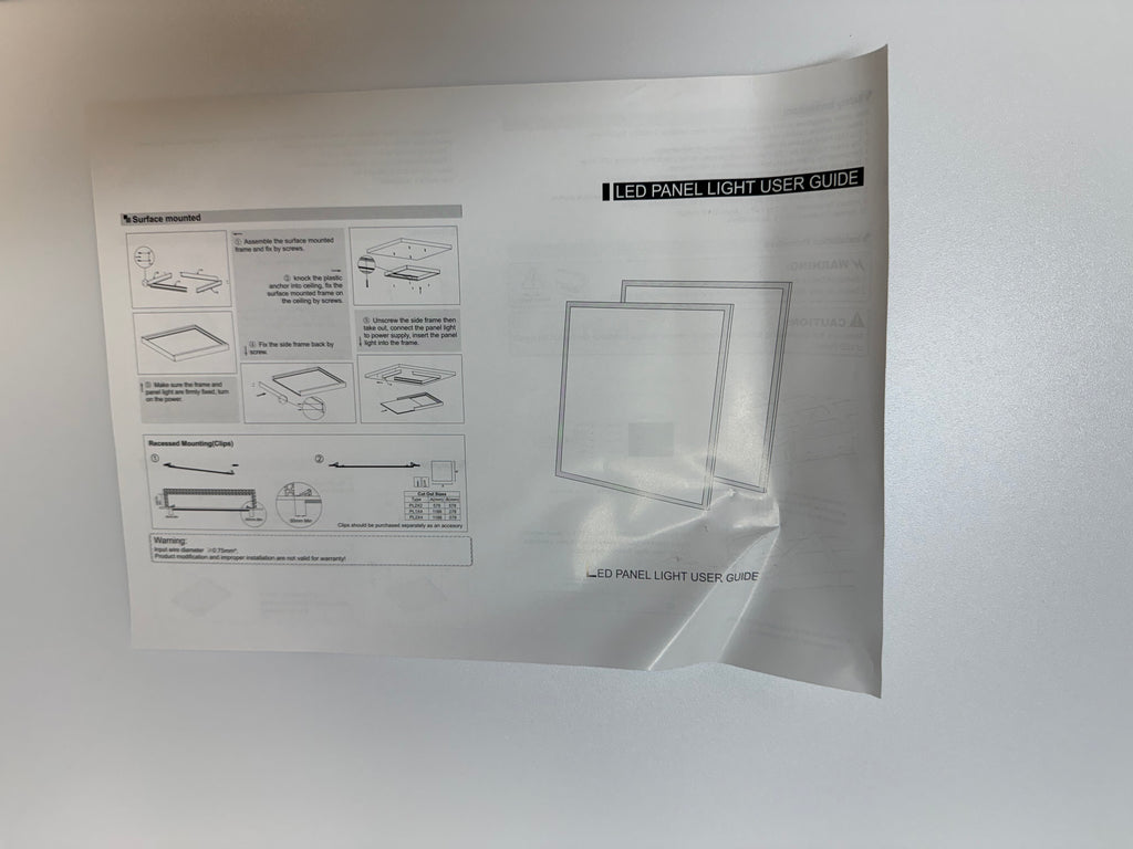 LED Panel Backlit 2x2/40W PB2-2X2-40W-H-TWCCT