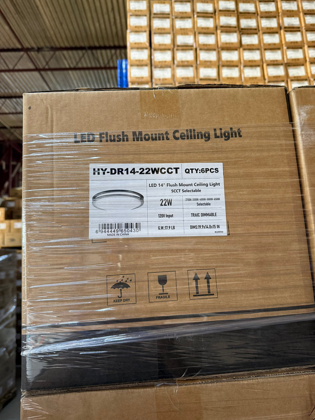 LED Flush Mount Ceiling Light Double Ring Style/14"/22W/5CCT Selectable/ DR14-22W-CCT (14")