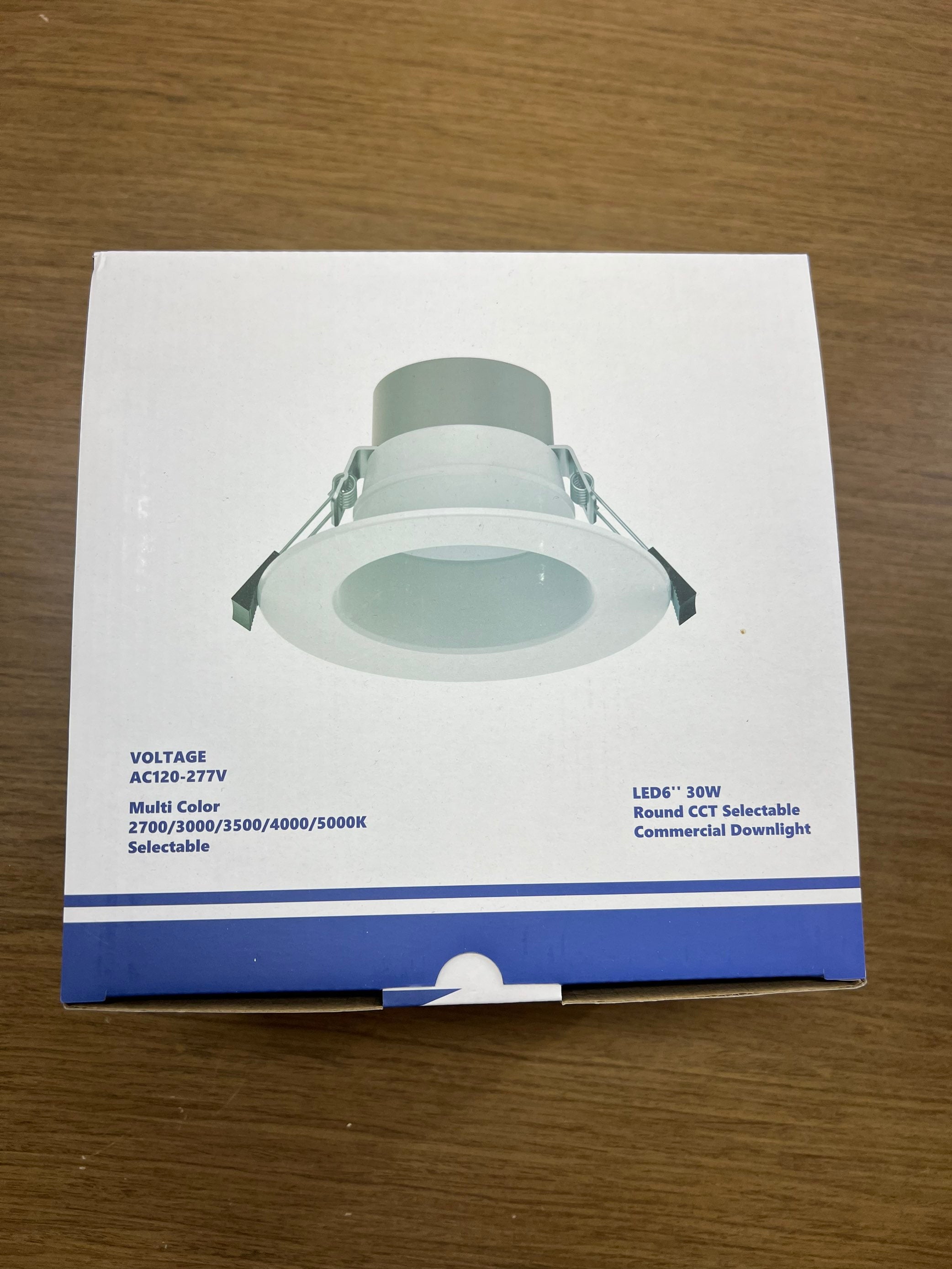 LED Commercial Downlight-CDL Series 6"/ 15W-18W-22W-26W-30W Selectable/ 2700-3000-3500-4000-5000K/ 3100LM