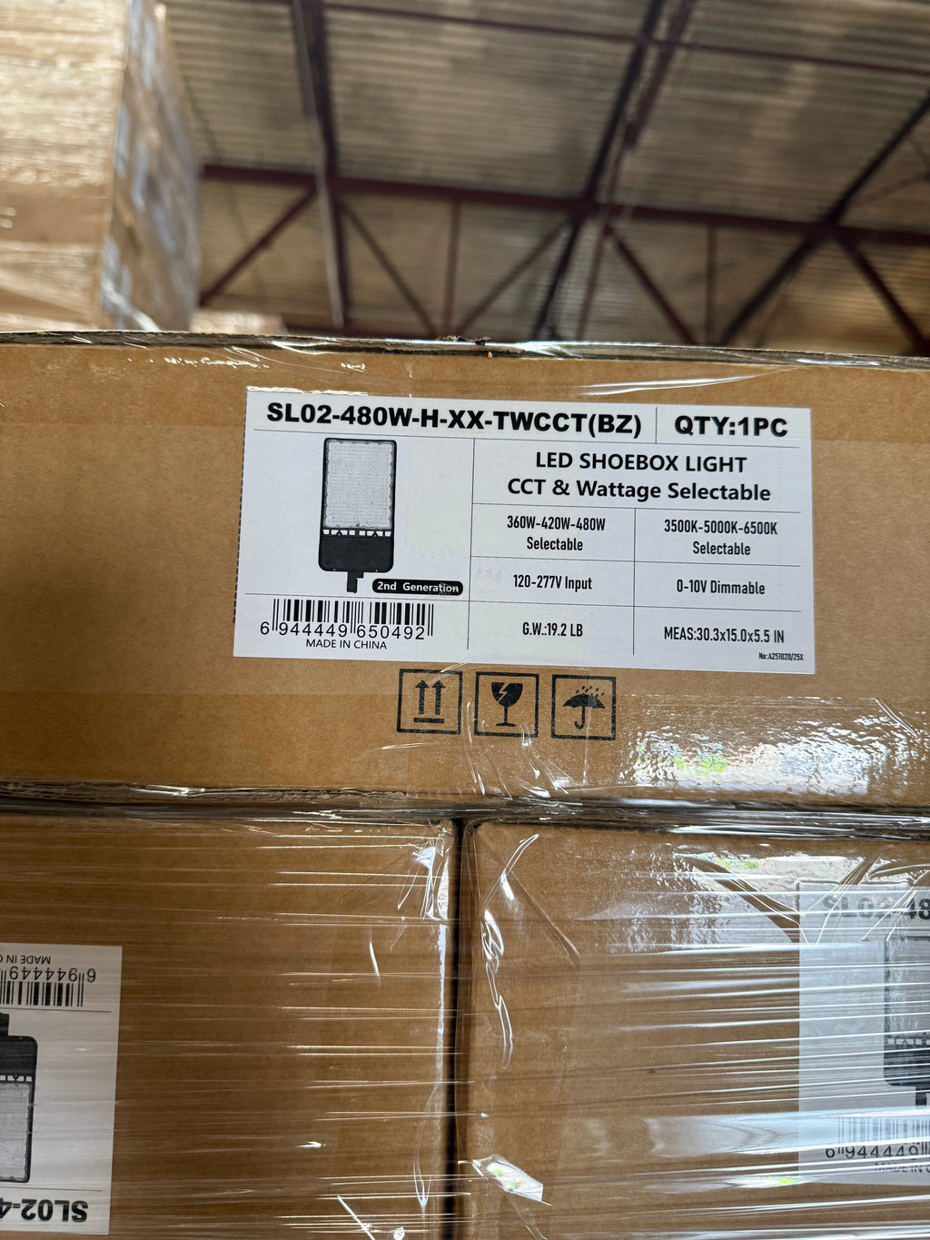 LED Shoebox SL02 Series 360/420/480W Selectable 3500/5000/6500K