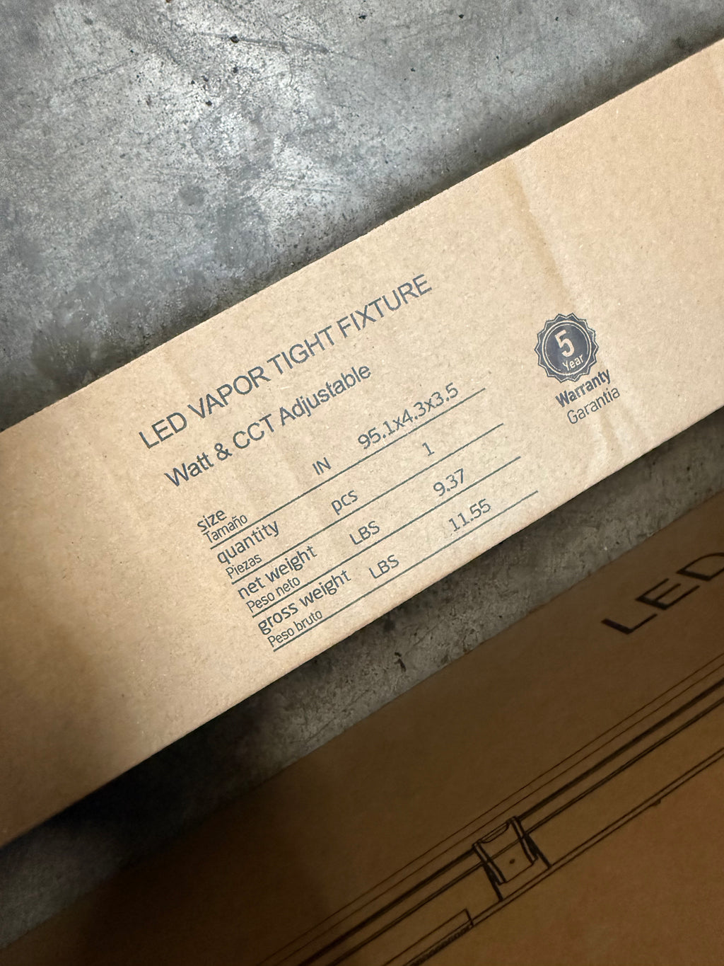LED Vapor Tight 8FT Clear Strip Cover 8FT-VT-H-3W3CCT
