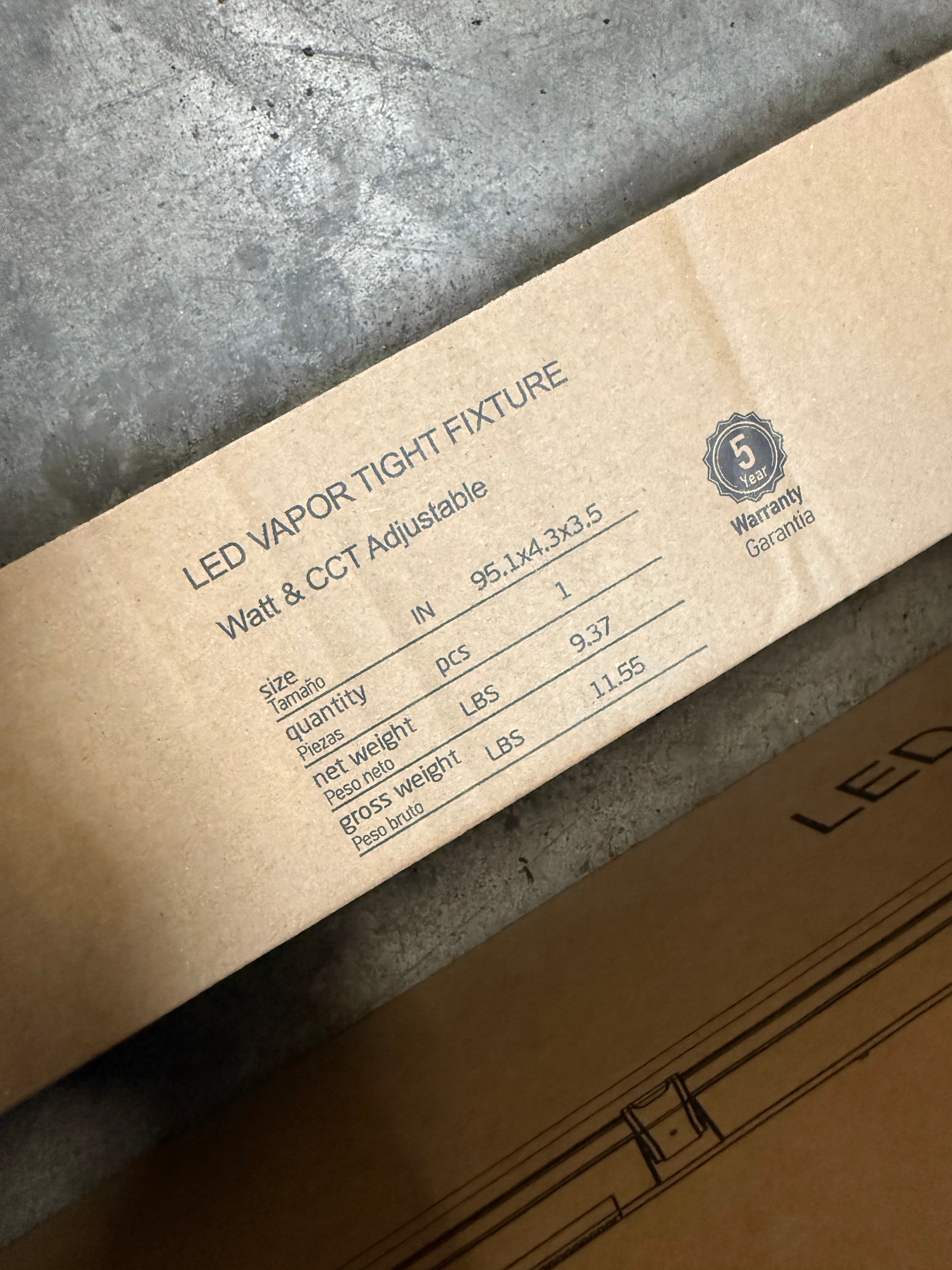 LED Vapor Tight 8FT Clear Strip Cover 8FT-VT-H-3W3CCT