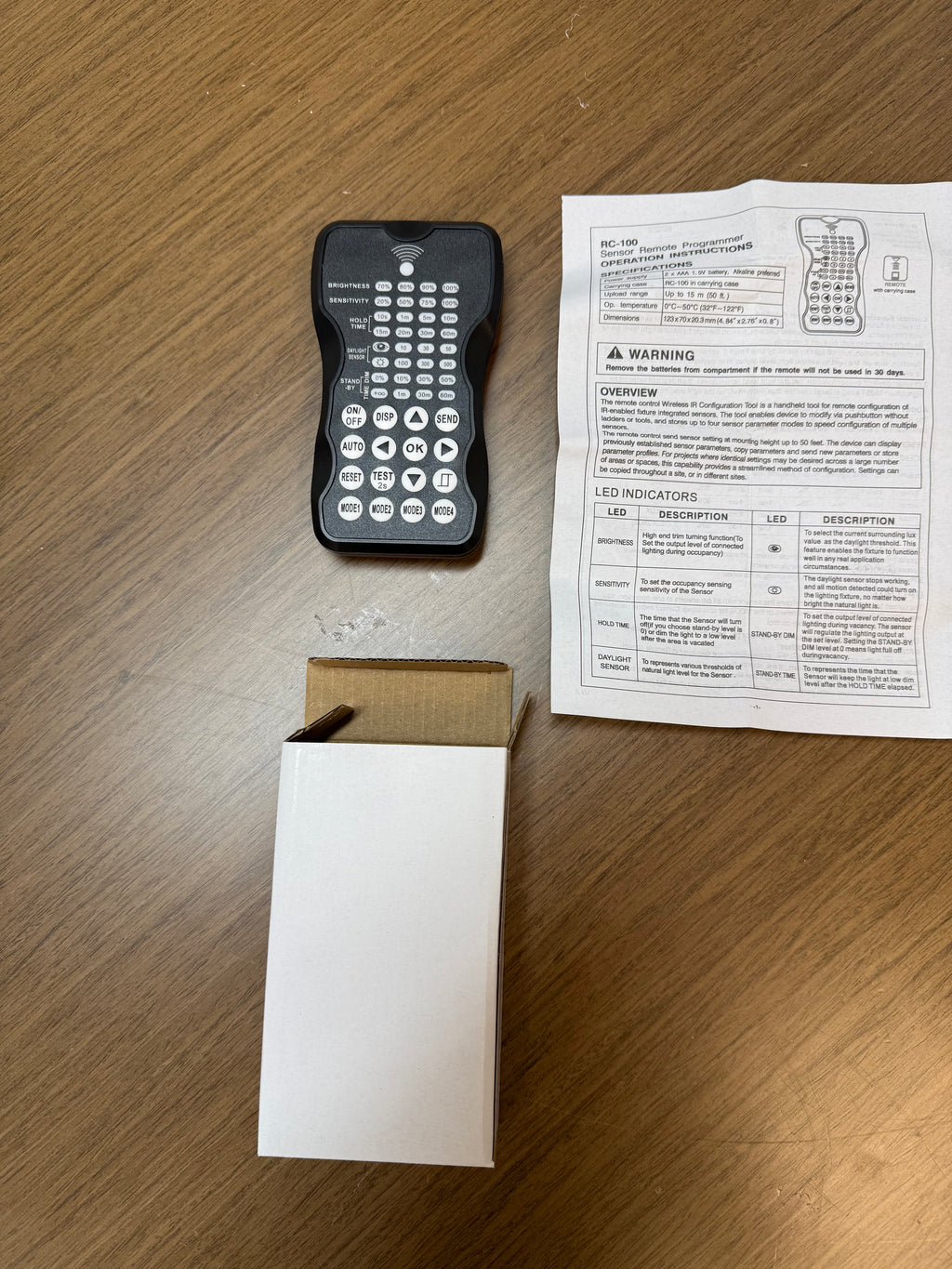 Motion Sensor Control: Remote Control - RC-100