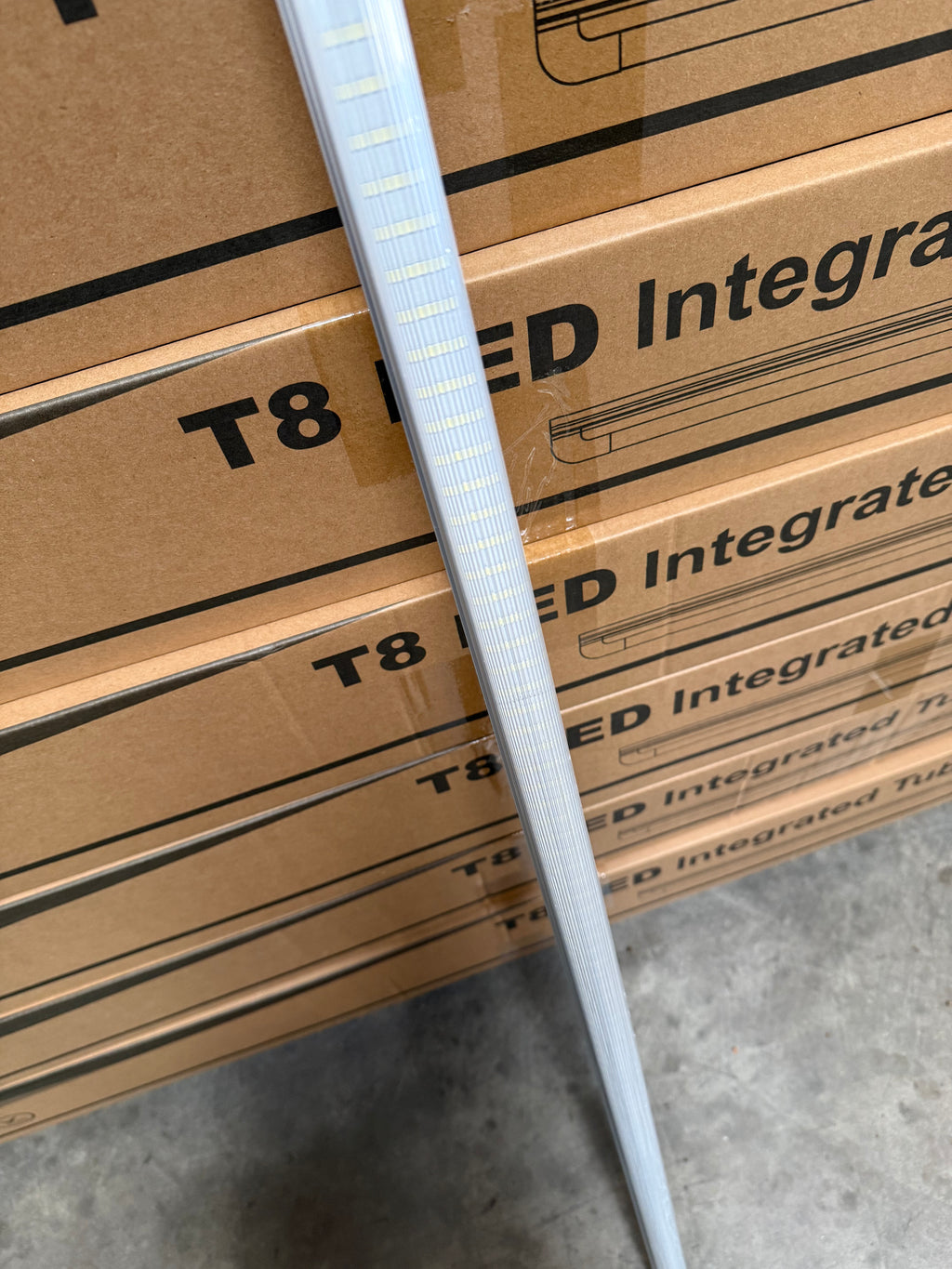 LED Integrated Tube Double LED Strip/6FT/ 48W/ 6500K/ Strip Cover/ T8INT-6FT-48W-65K(S)