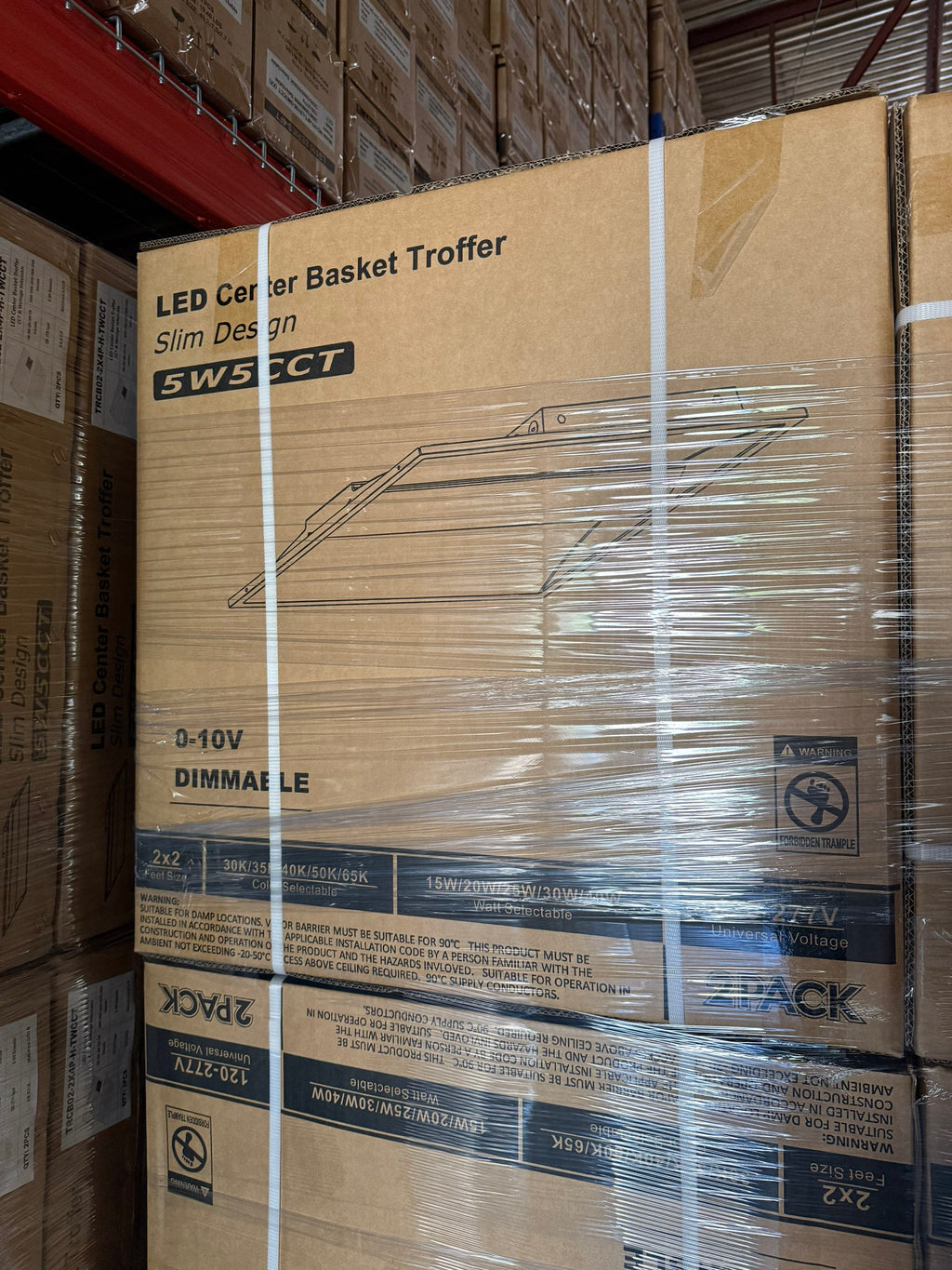 LED Troffer Center Basket TRCB02 Series 2x2/ Watt Adjustable(15/20/25/30/40W)/ CCT Tunable (3000/3500/4000/5000/6500K)