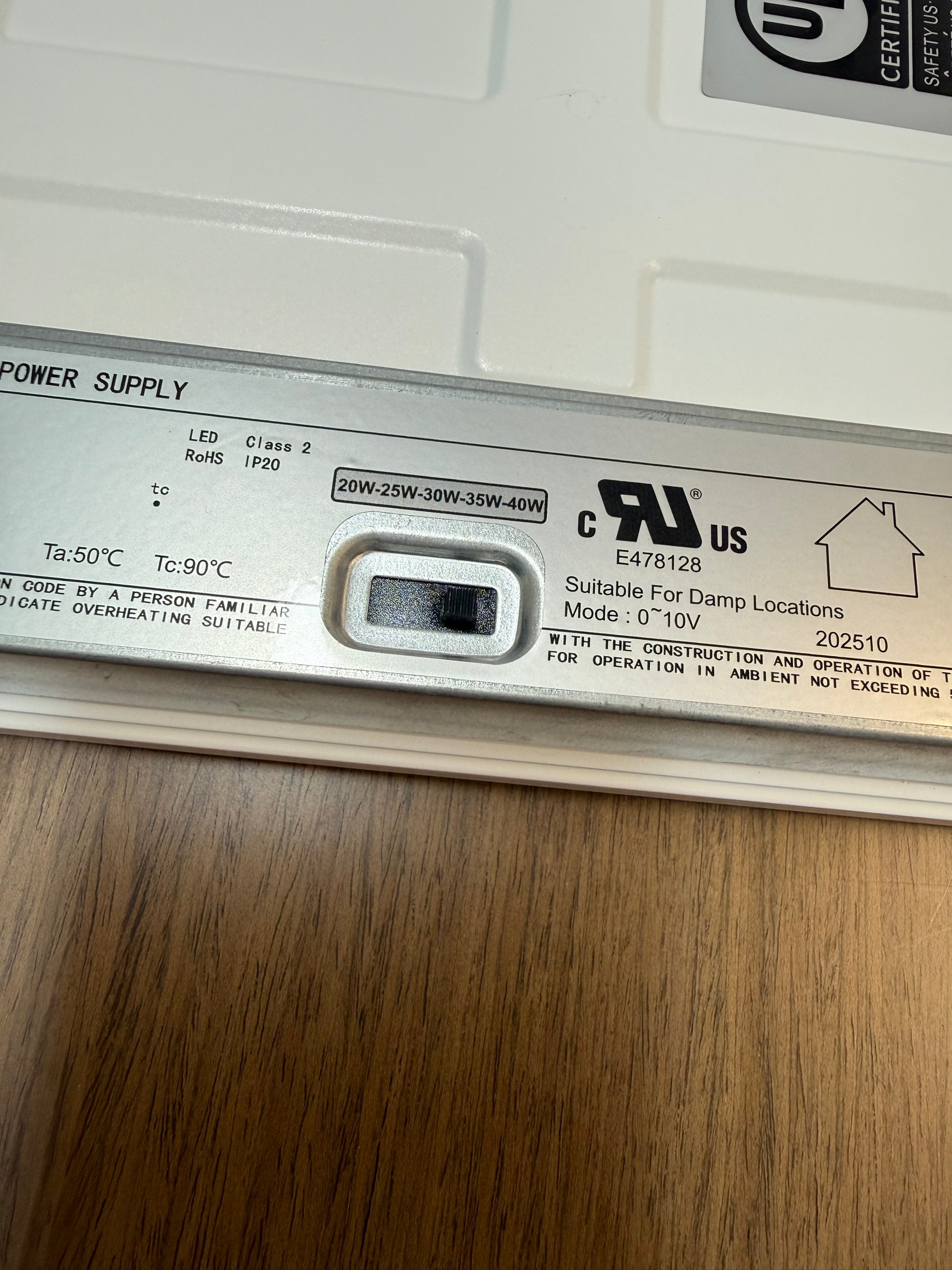 LED Panel Backlit 2x2/PB2-40W-H-TWCCT(XX) Sensor Base