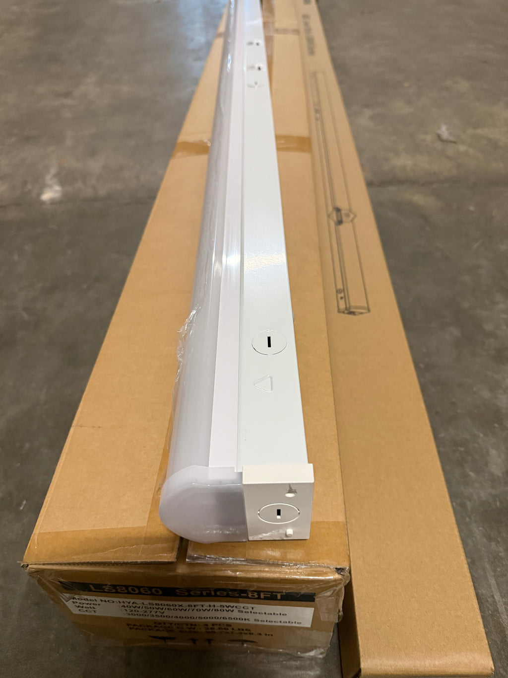 LED Linear Strip LS8060 Series 8FT/ 80W LS8060X-8FT-H-5WCCT