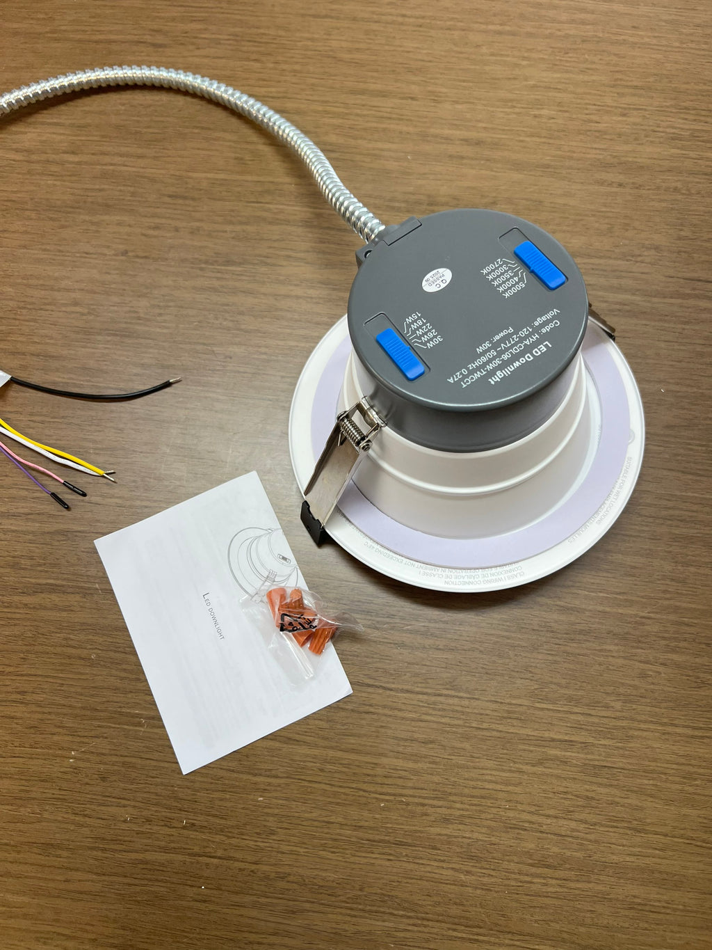LED Commercial Downlight-CDL Series 6"/ 15W-18W-22W-26W-30W Selectable/ 2700-3000-3500-4000-5000K/ 3100LM