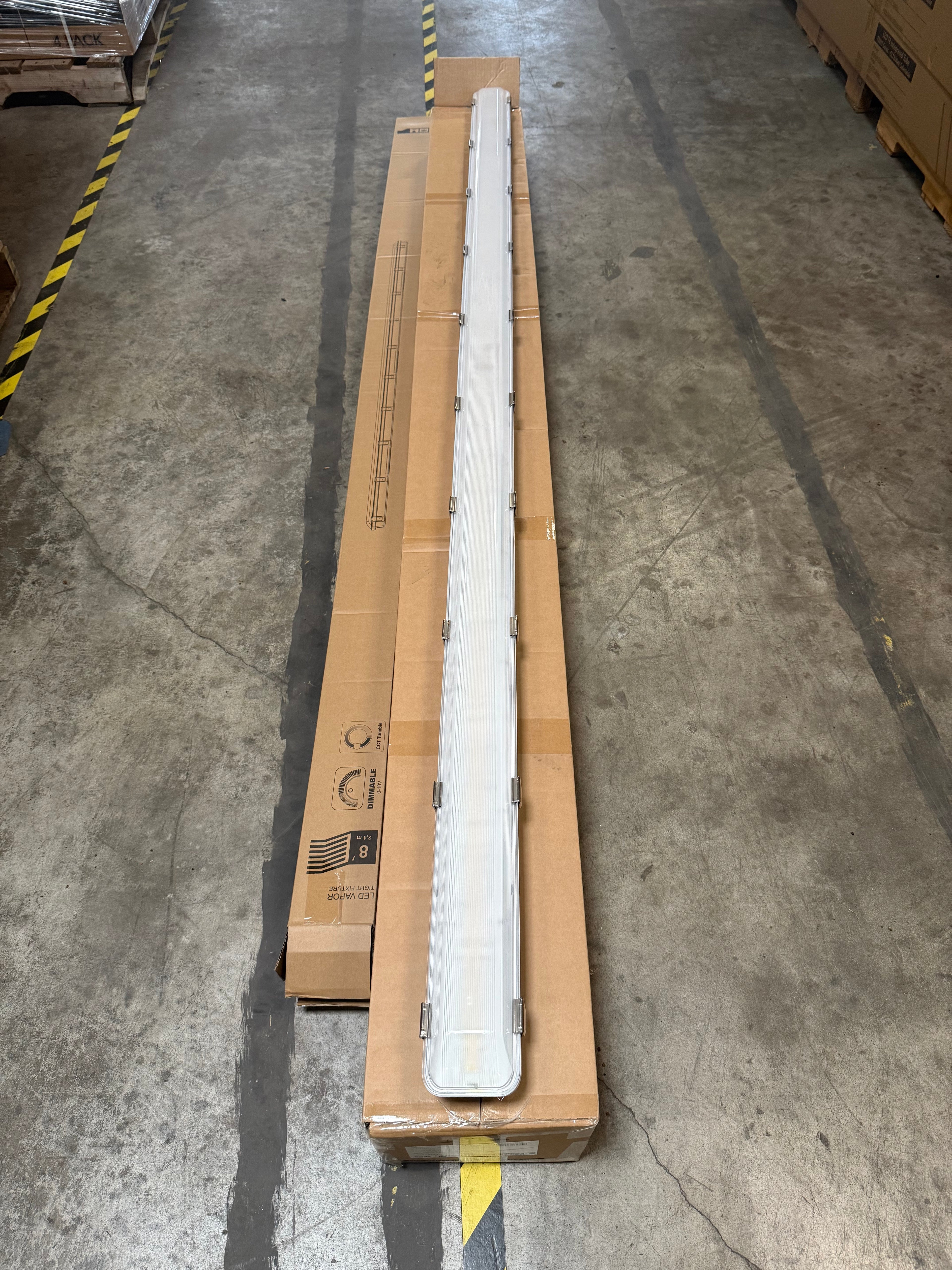 LED Vapor Tight 8FT Clear Strip Cover 8FT-VT-H-3W3CCT