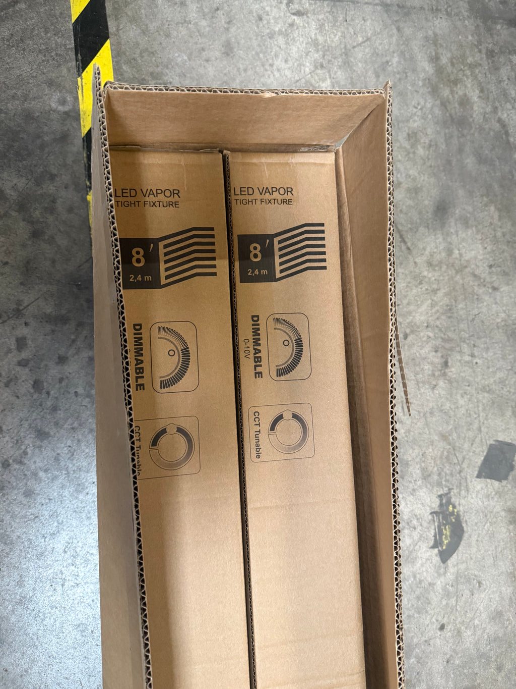 LED Vapor Tight 8FT Clear Strip Cover 8FT-VT-H-3W3CCT