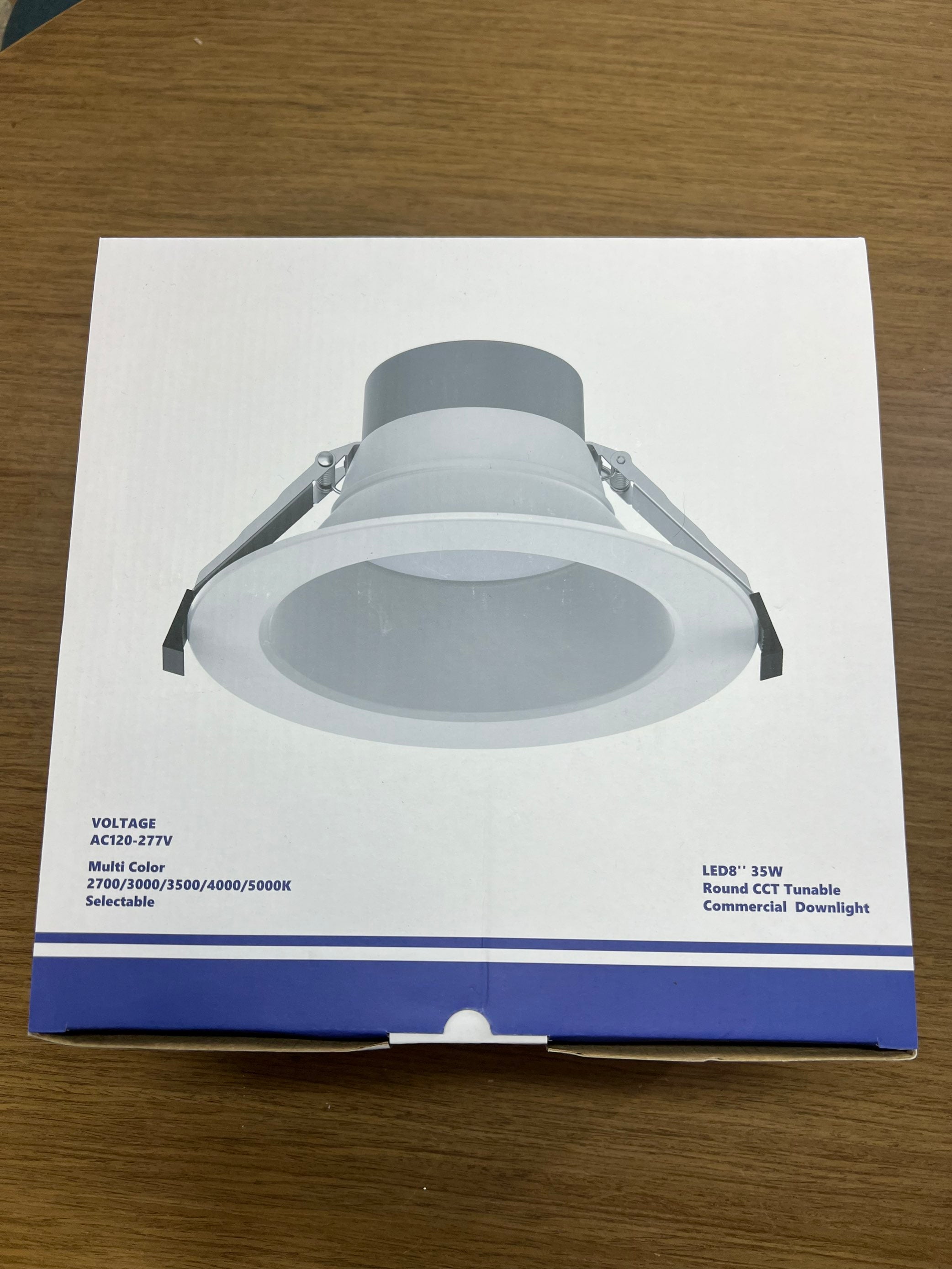 LED Commercial Downlight-CDL Series 8"/ 15W-20W-25W-30W-35W Selectable/ 2700-3000-3500-4000-5000K/ 4200LM