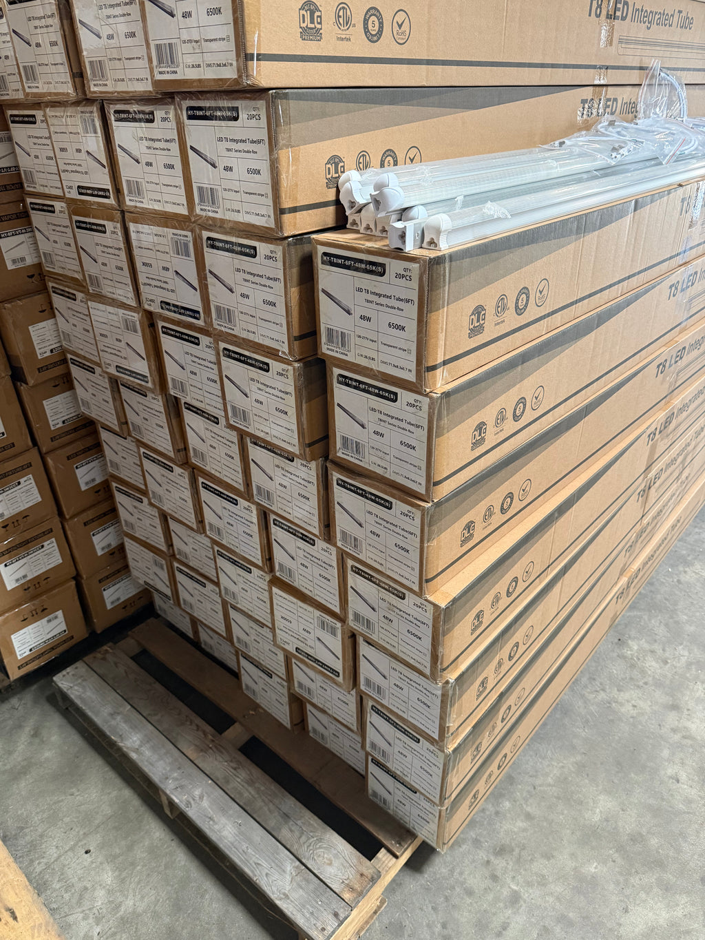 LED Integrated Tube Double LED Strip/6FT/ 48W/ 6500K/ Strip Cover/ T8INT-6FT-48W-65K(S)