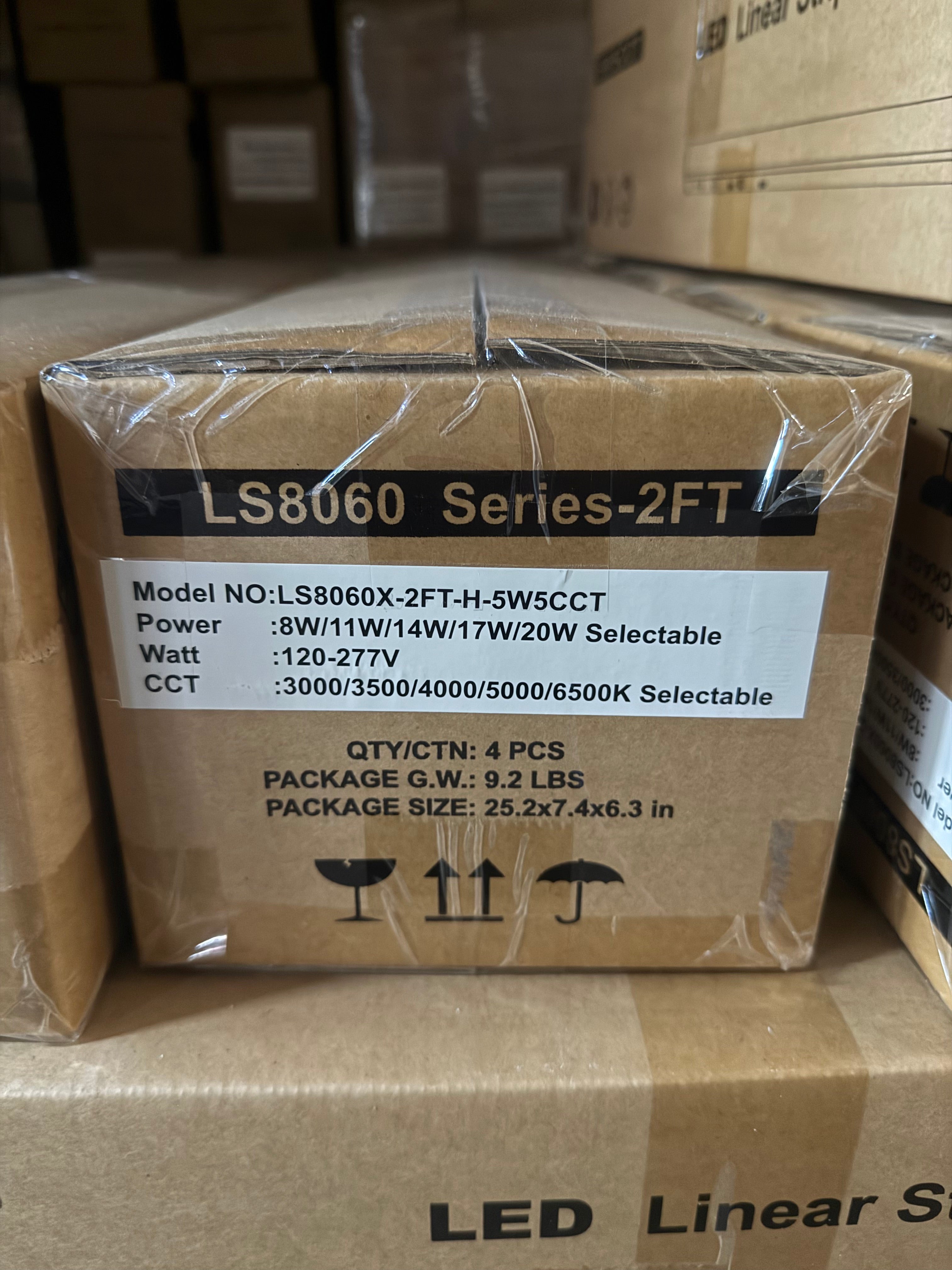 LED Linear Strip LS8060 Series 2FT/ 20W LS8060X-2FT-H-5W5CCT