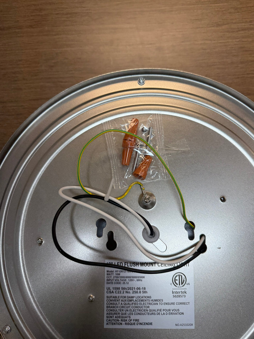 LED Flush Mount Ceiling Light Double Ring Style/12"/16W/ CCT:2700/3500/4000/5000/6500K DR12-16W-CCT
