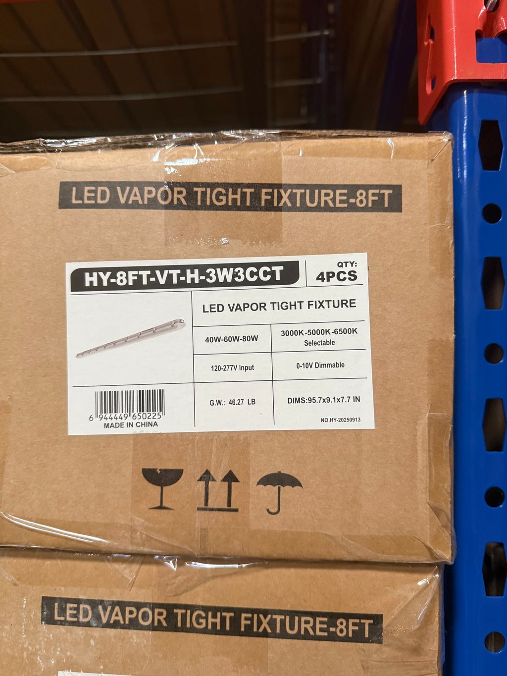 LED Vapor Tight 8FT Clear Strip Cover 8FT-VT-H-3W3CCT