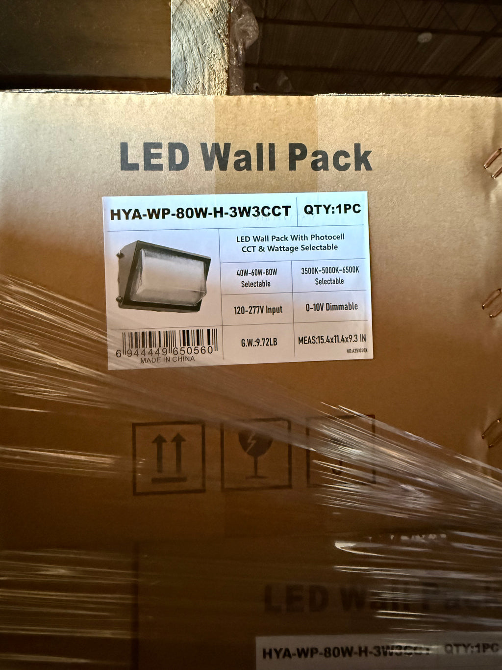 LED Wall Pack 80W WP-80W-H-3W3CCT Photocell Included