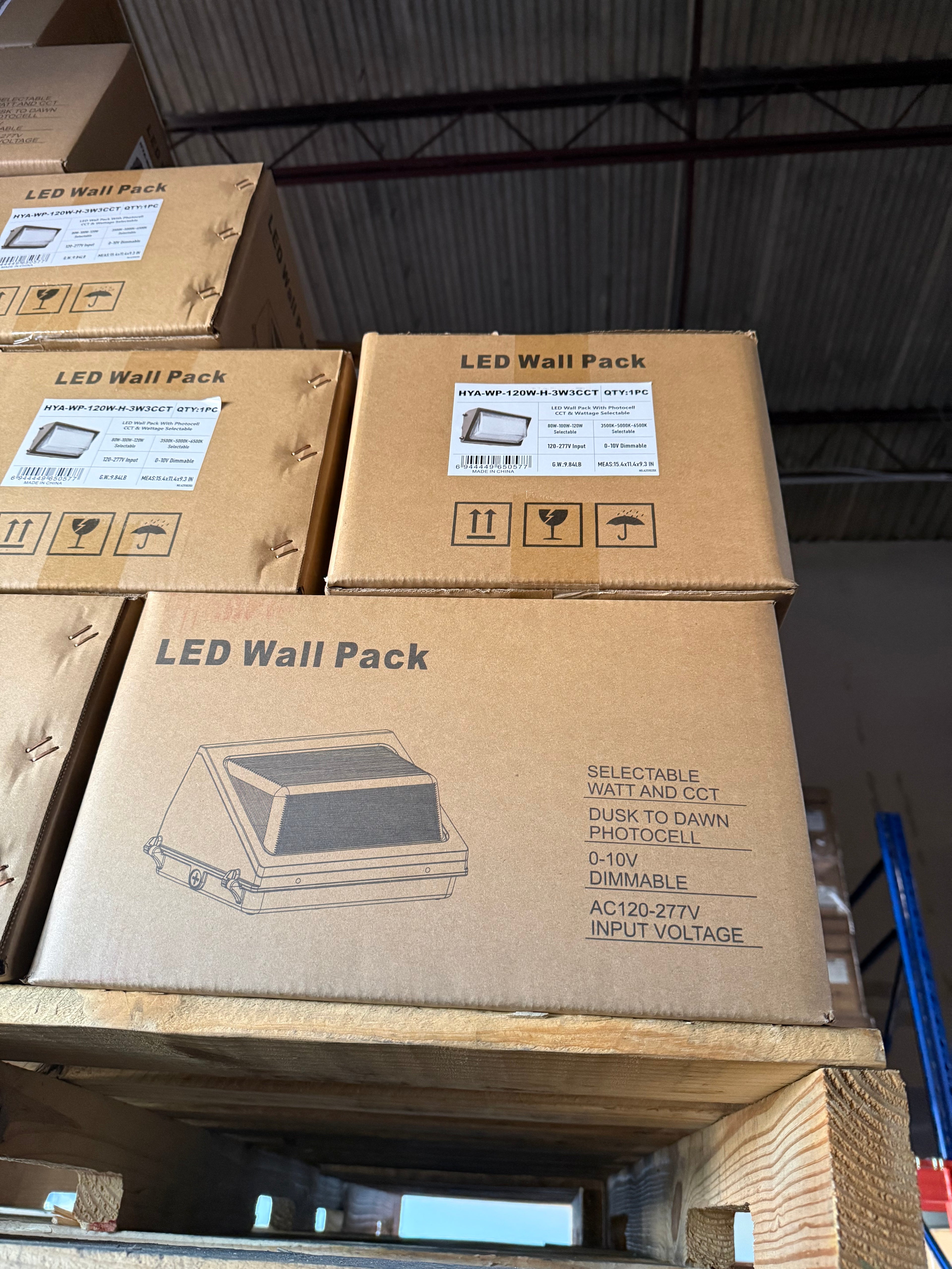 LED Wall Pack 120W WP-120W-H-3W3CCT Photocell Included