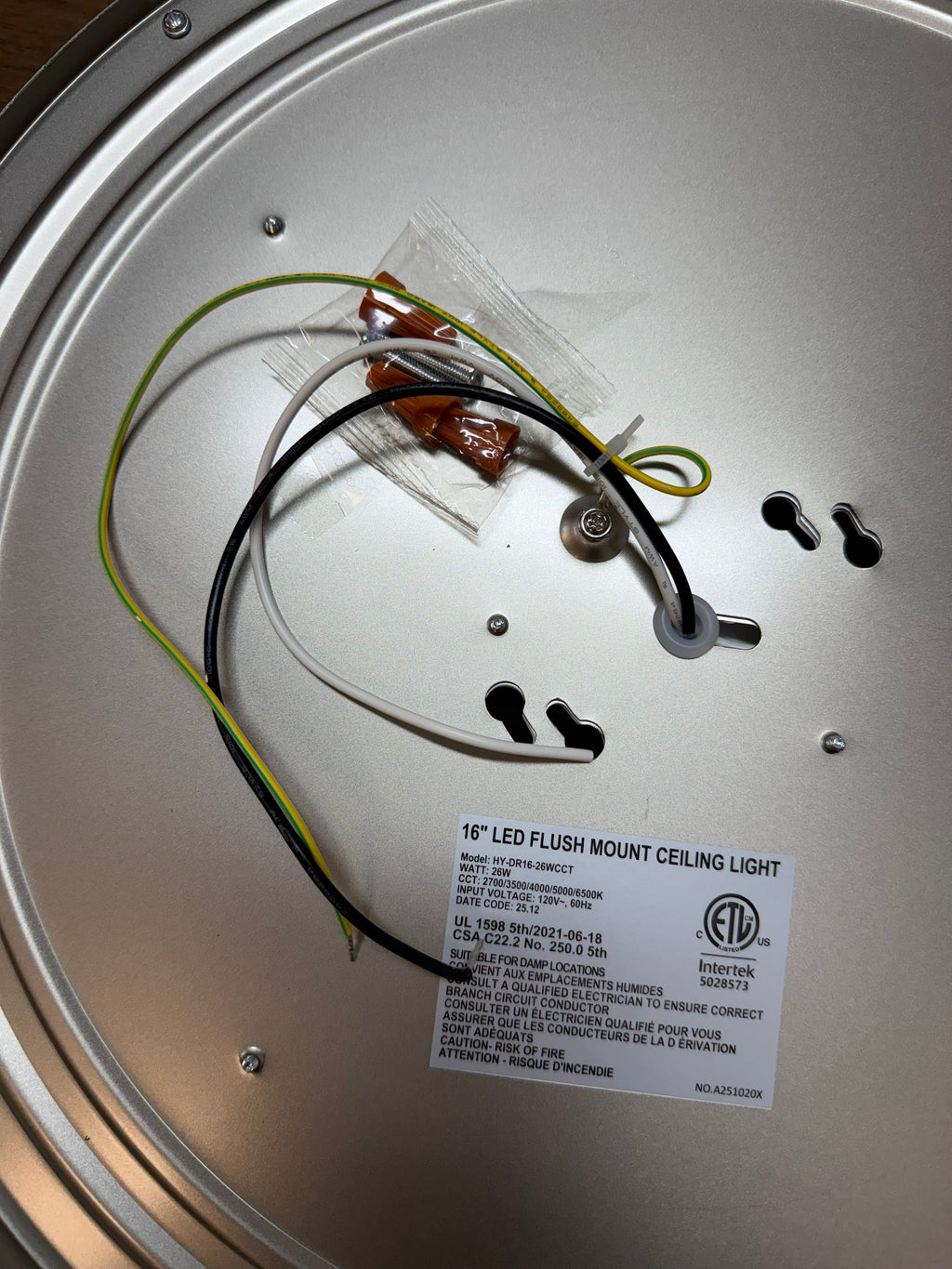 LED Flush Mount Ceiling Light Double Ring Style/16"/26W/CCT:2700/3500/4000/5000/6500K DR16-26W-CCT (16")
