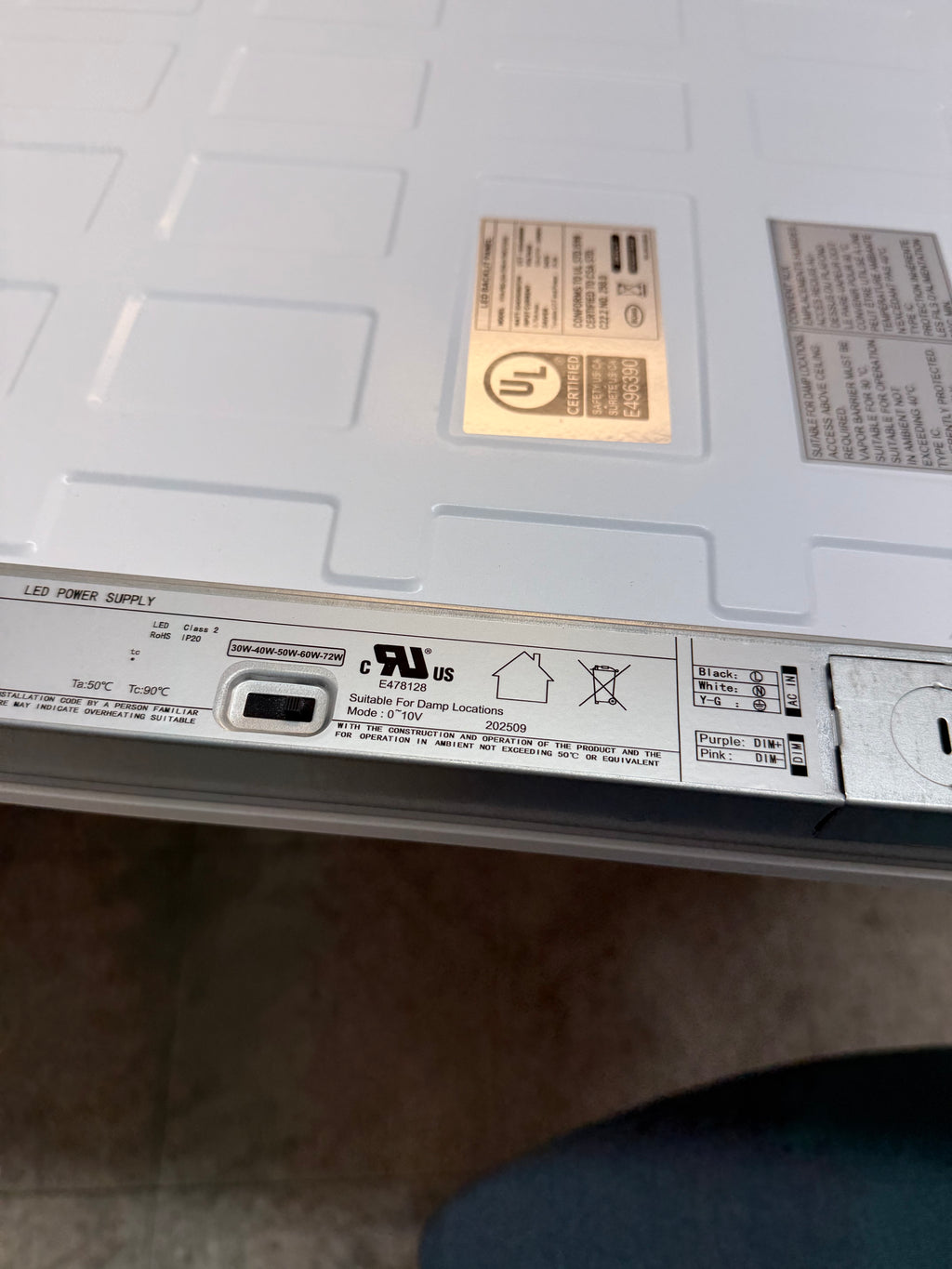 LED Panel Backlit 2x4/72W PB2-2X4-72W-H-TWCCT(XX) Sensor Base