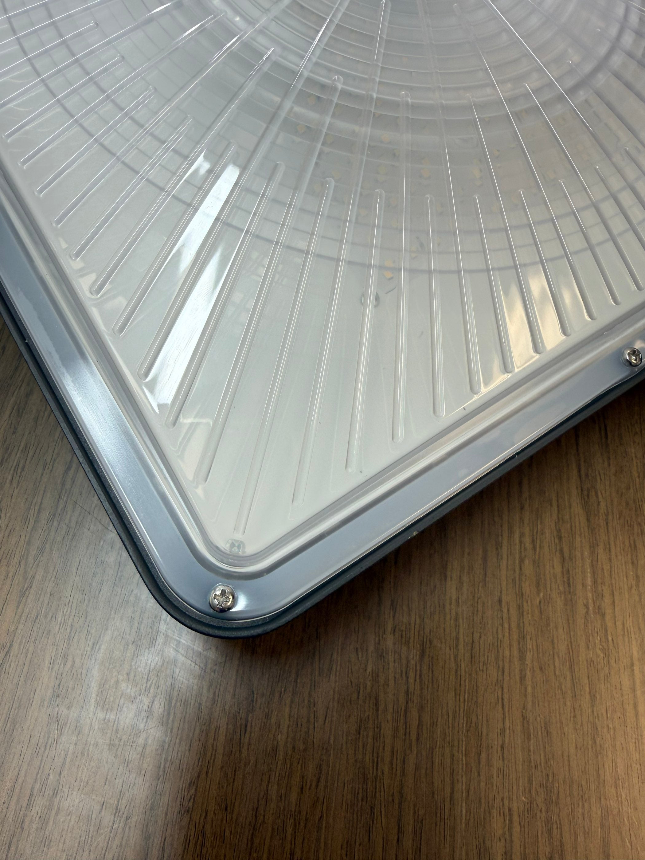 LED Garage Canopy 120-100-80W Selectable/ 3500-5000-6500K Selectable/120-277V/ WIth Sensor Base