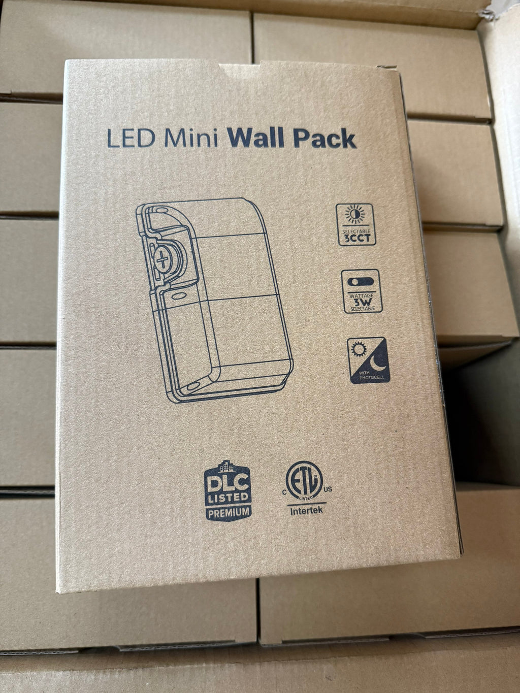 LED MINI WALL PACK with photocell 15/20/25W 3500/5000/6500K AC120-277V MWP-962-3W3CCT