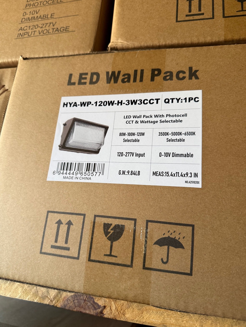LED Wall Pack 120W WP-120W-H-3W3CCT Photocell Included