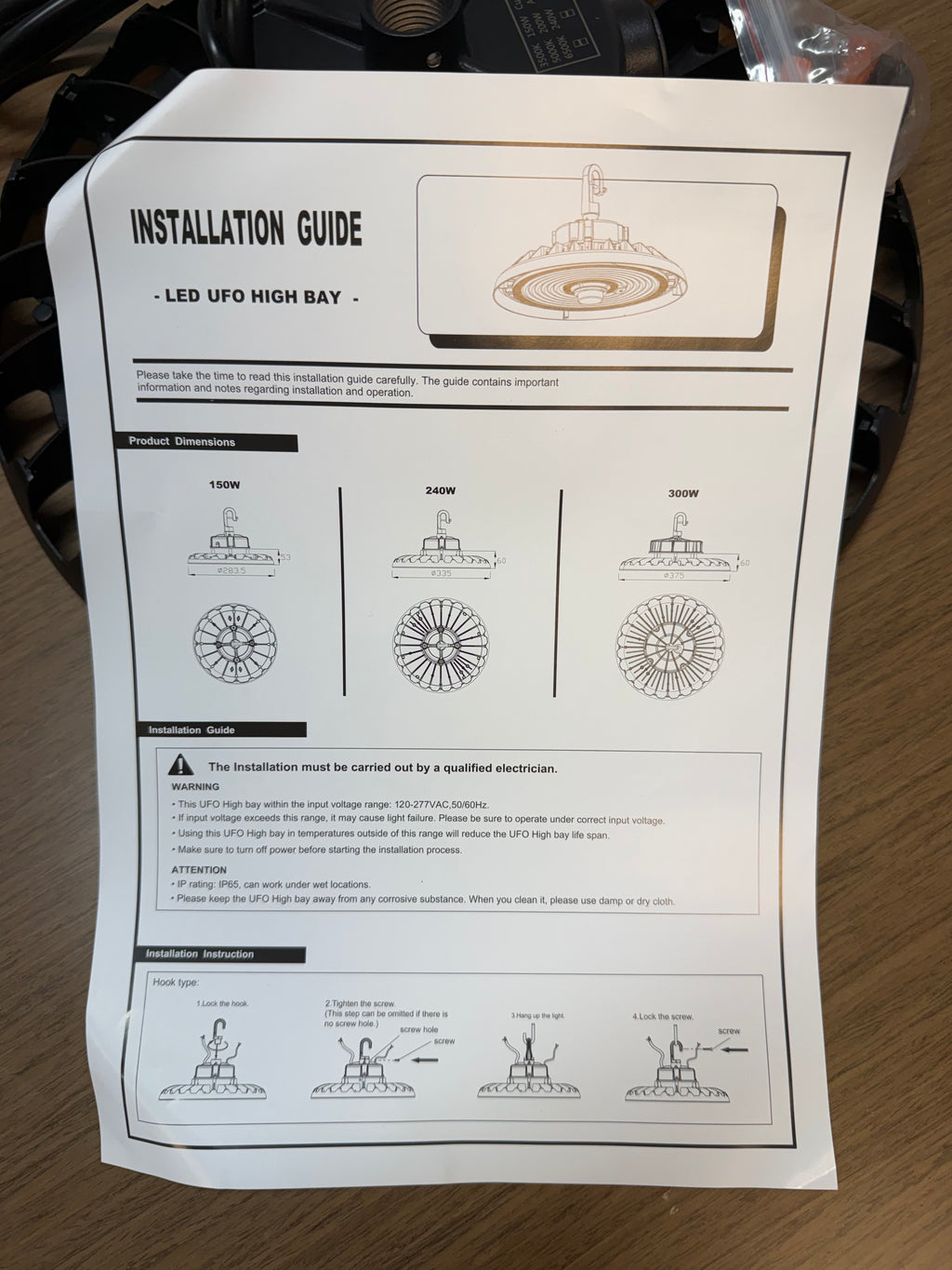 LED UFO5 Highbay 300W-H-3WCCT