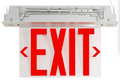 LED Emergency Lights Edge Lit Exit Sign See Through Clear Lens/ Univerasl Mount/ 120-277V/ New York City Approved 8" Letters