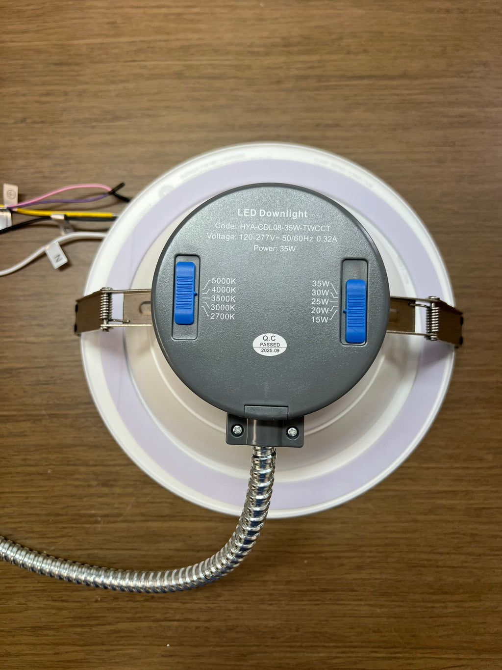 LED Commercial Downlight-CDL Series 8"/ 15W-20W-25W-30W-35W Selectable/ 2700-3000-3500-4000-5000K/ 4200LM