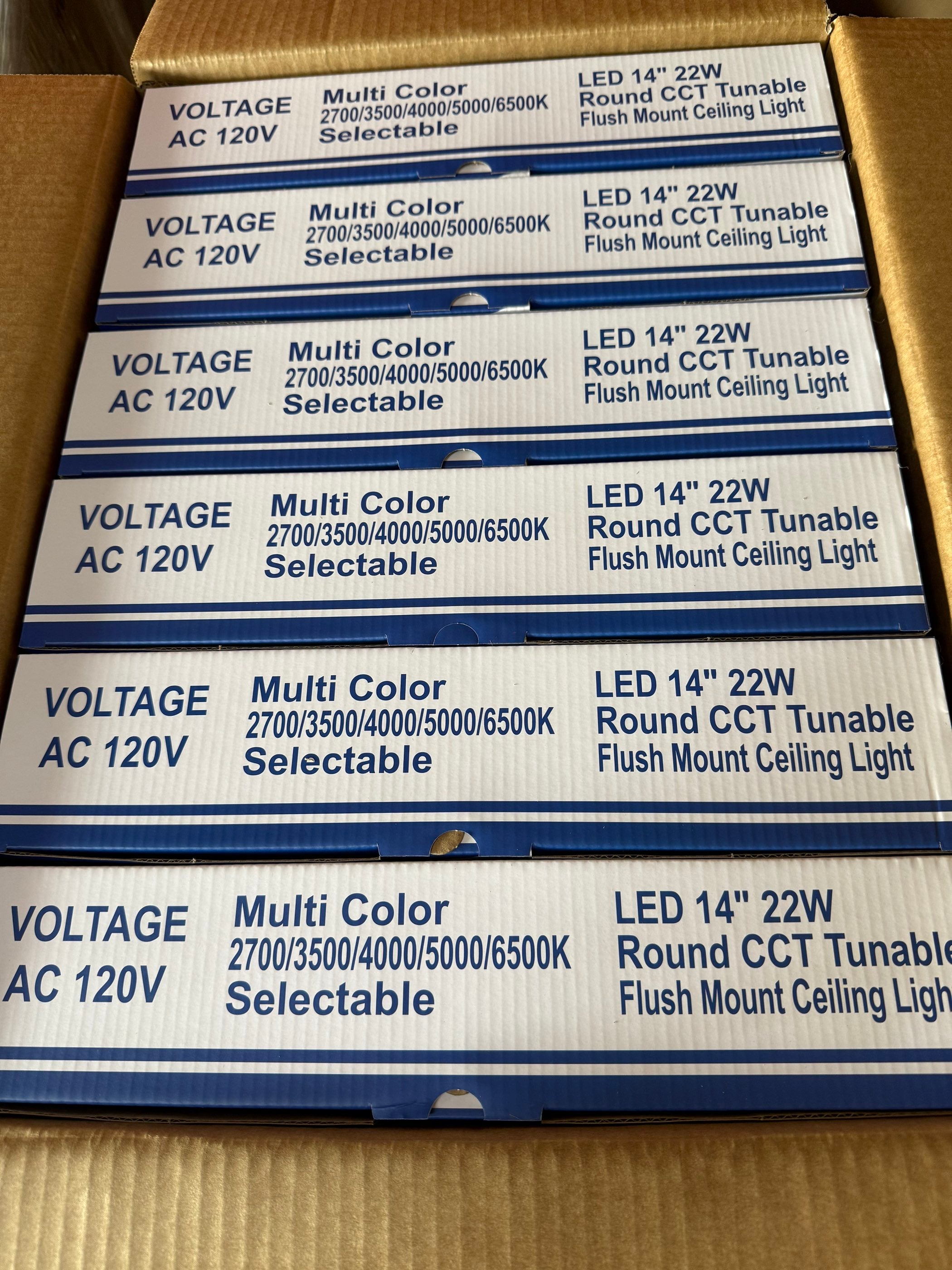LED Flush Mount Ceiling Light Double Ring Style/14"/22W/5CCT Selectable/ DR14-22W-CCT (14")