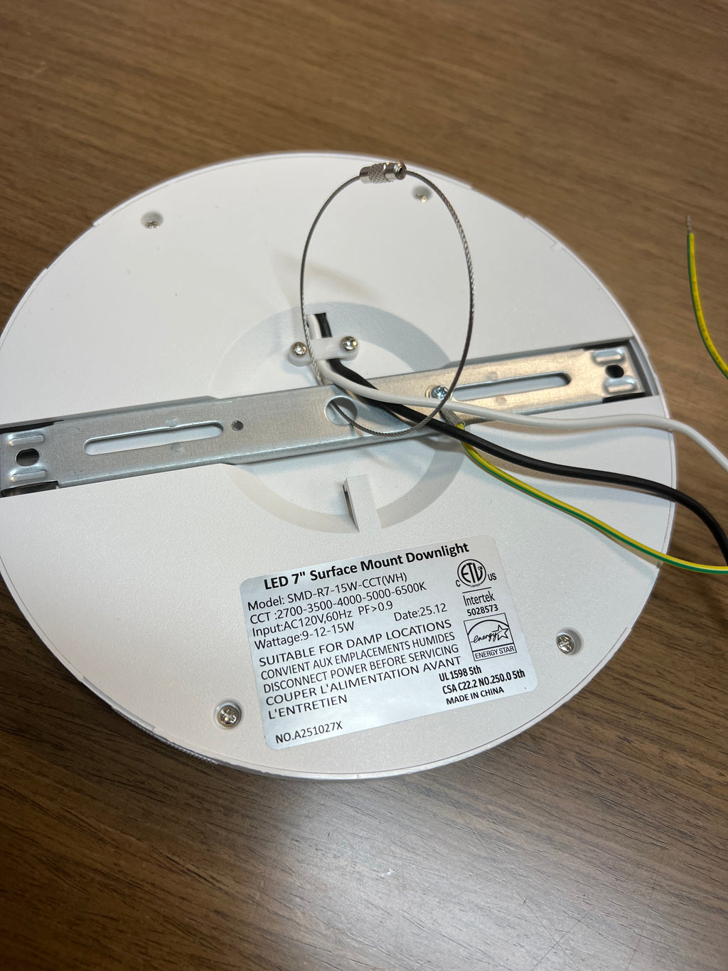 LED Surface mount downlight 7" SMD-R7-15W-CCT (WH)