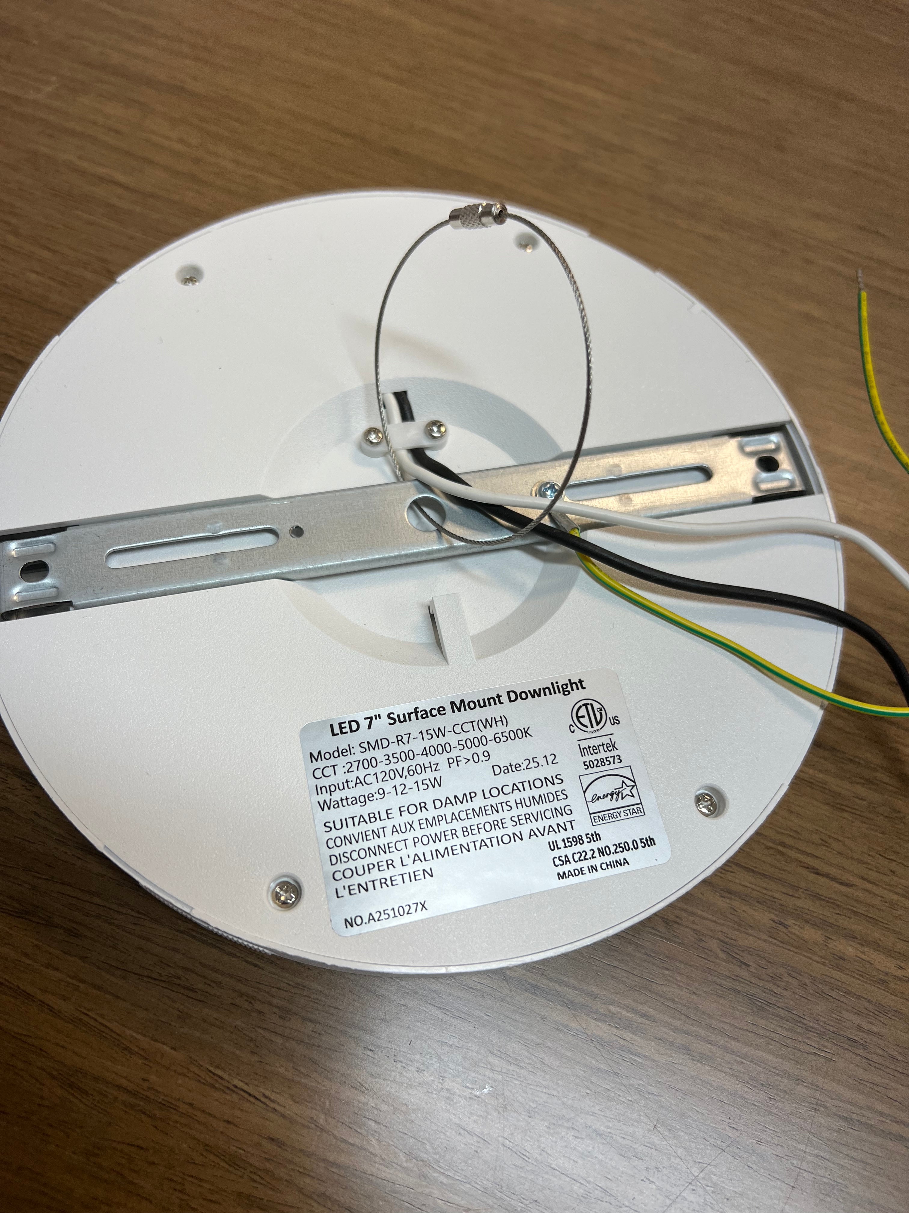 LED Surface mount downlight 7" SMD-R7-15W-CCT (WH)