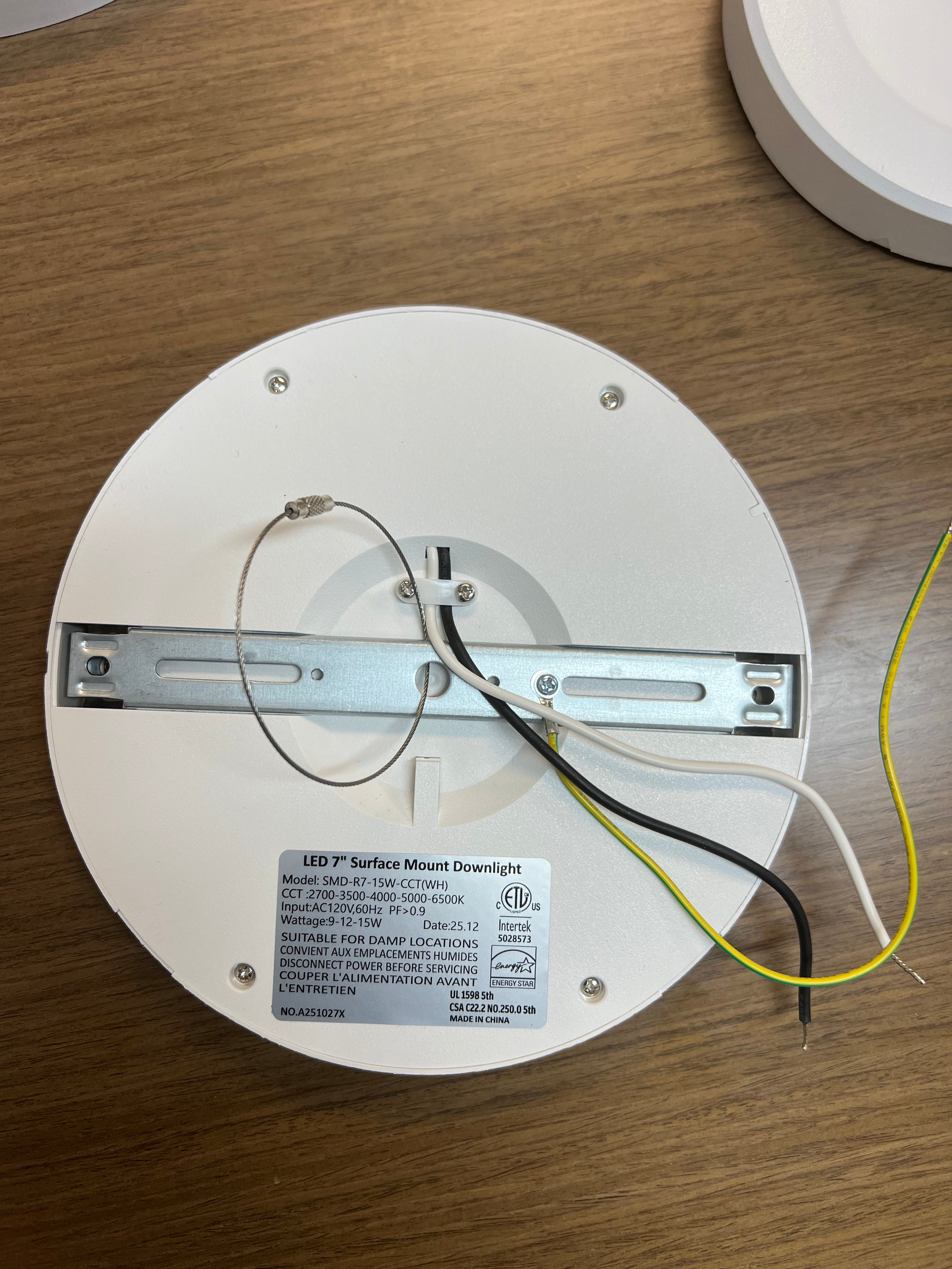 LED Surface mount downlight 7" SMD-R7-15W-CCT (WH)