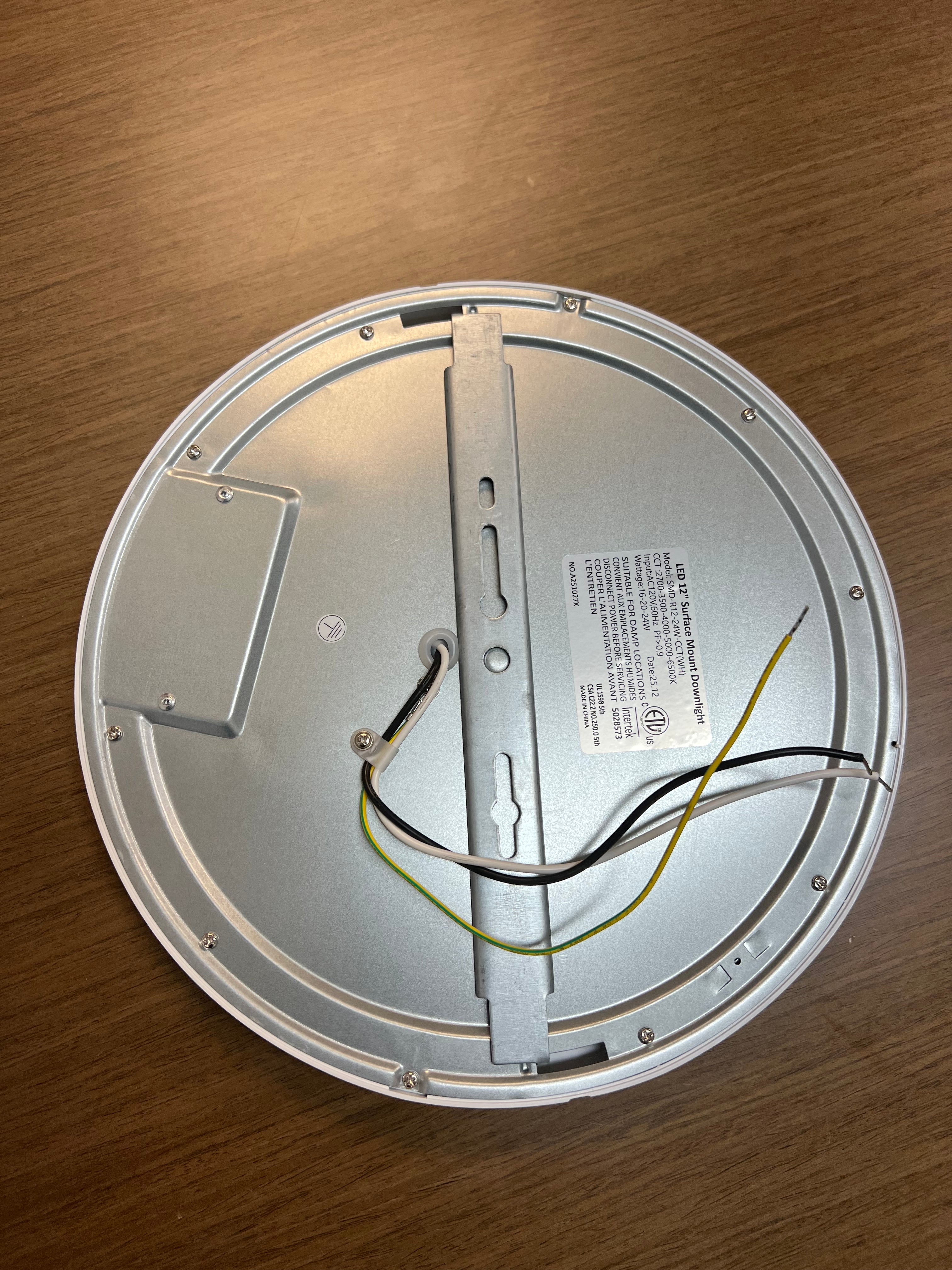 LED Surface mount downlight 12" SMD-R12-24W-CCT (WH)