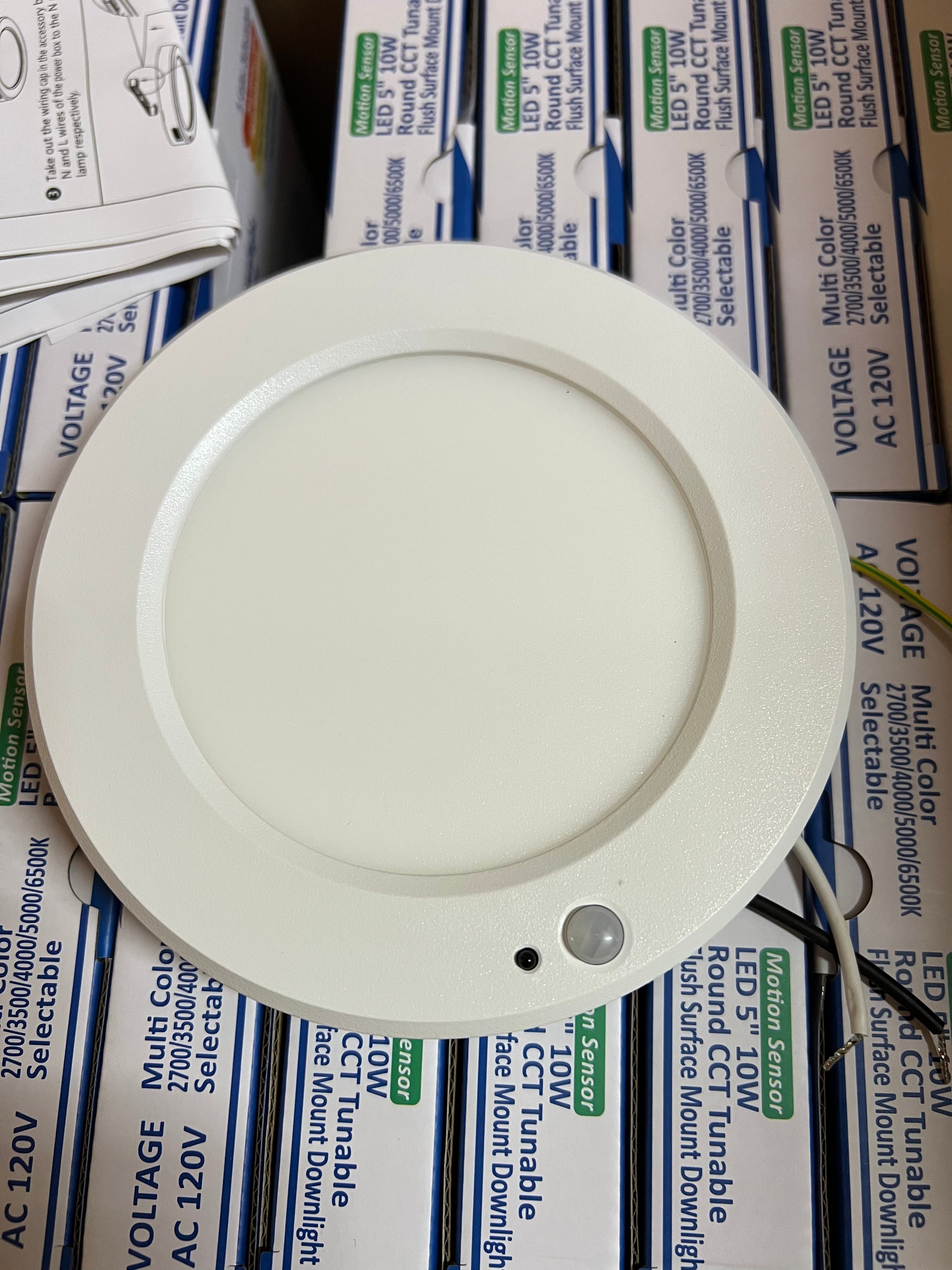 LED Surface mount downlight (with motion sensor) 5''  SMD-R5-10W-CCT(MS)