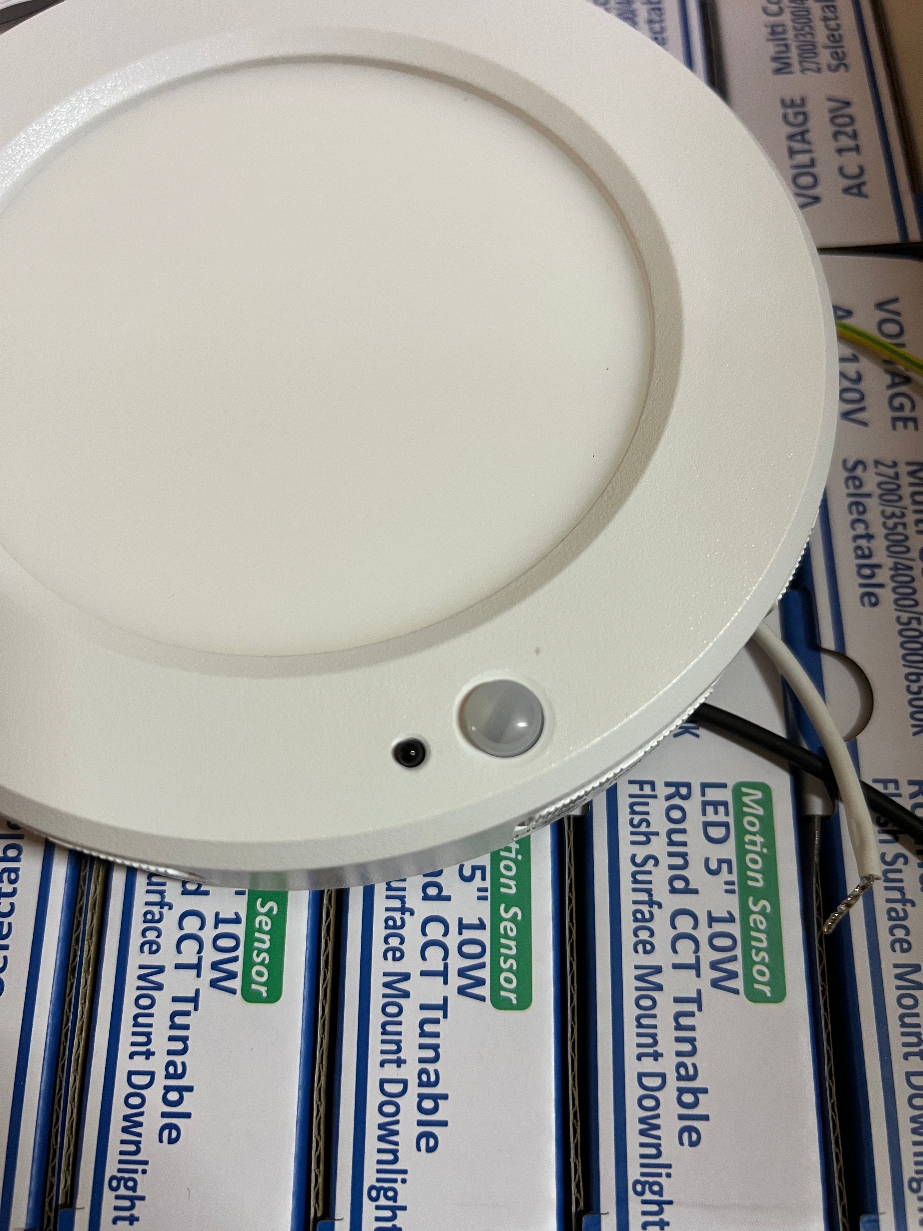 LED Surface mount downlight (with motion sensor) 5''  SMD-R5-10W-CCT(MS)