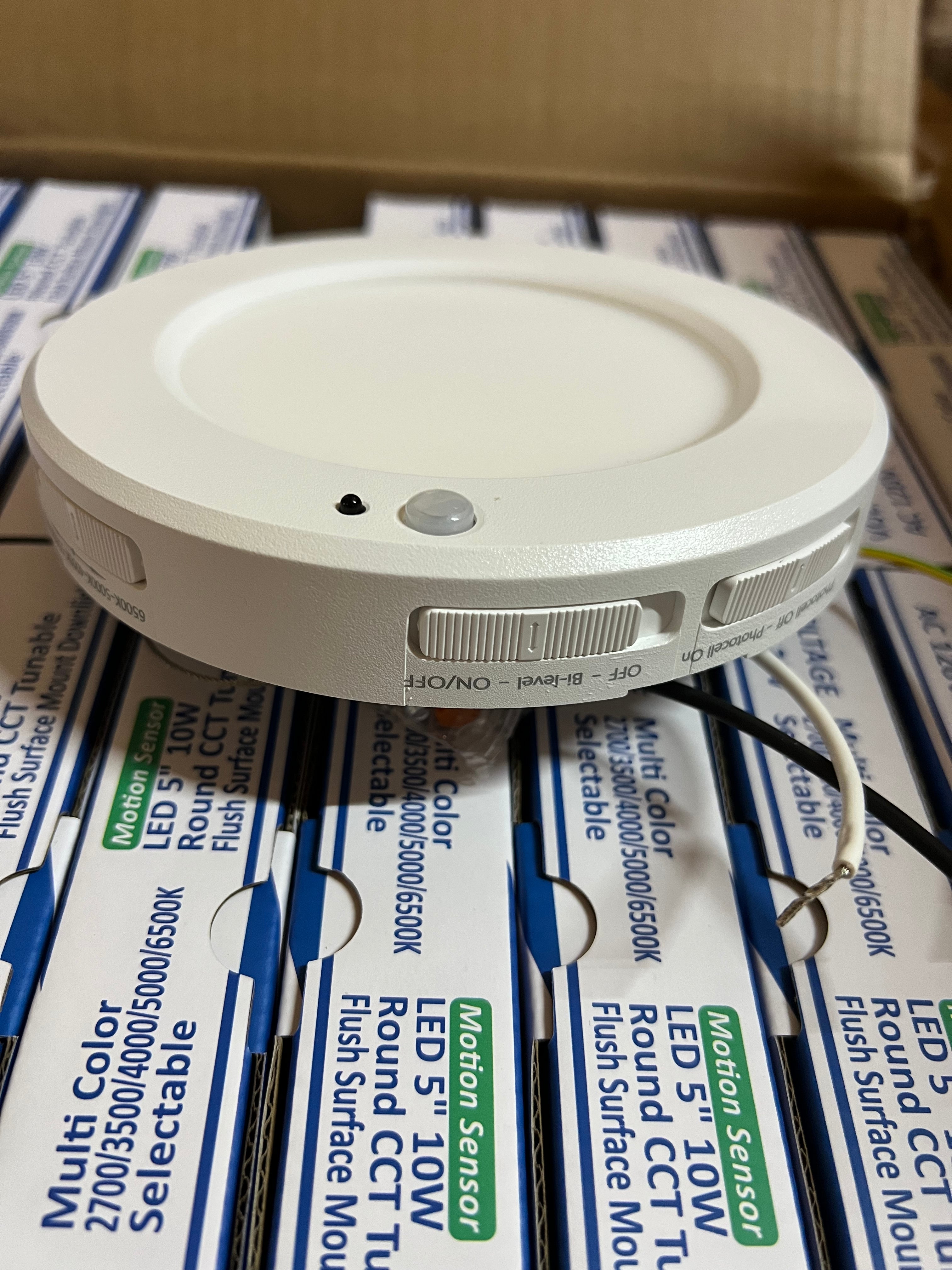 LED Surface mount downlight (with motion sensor) 5''  SMD-R5-10W-CCT(MS)