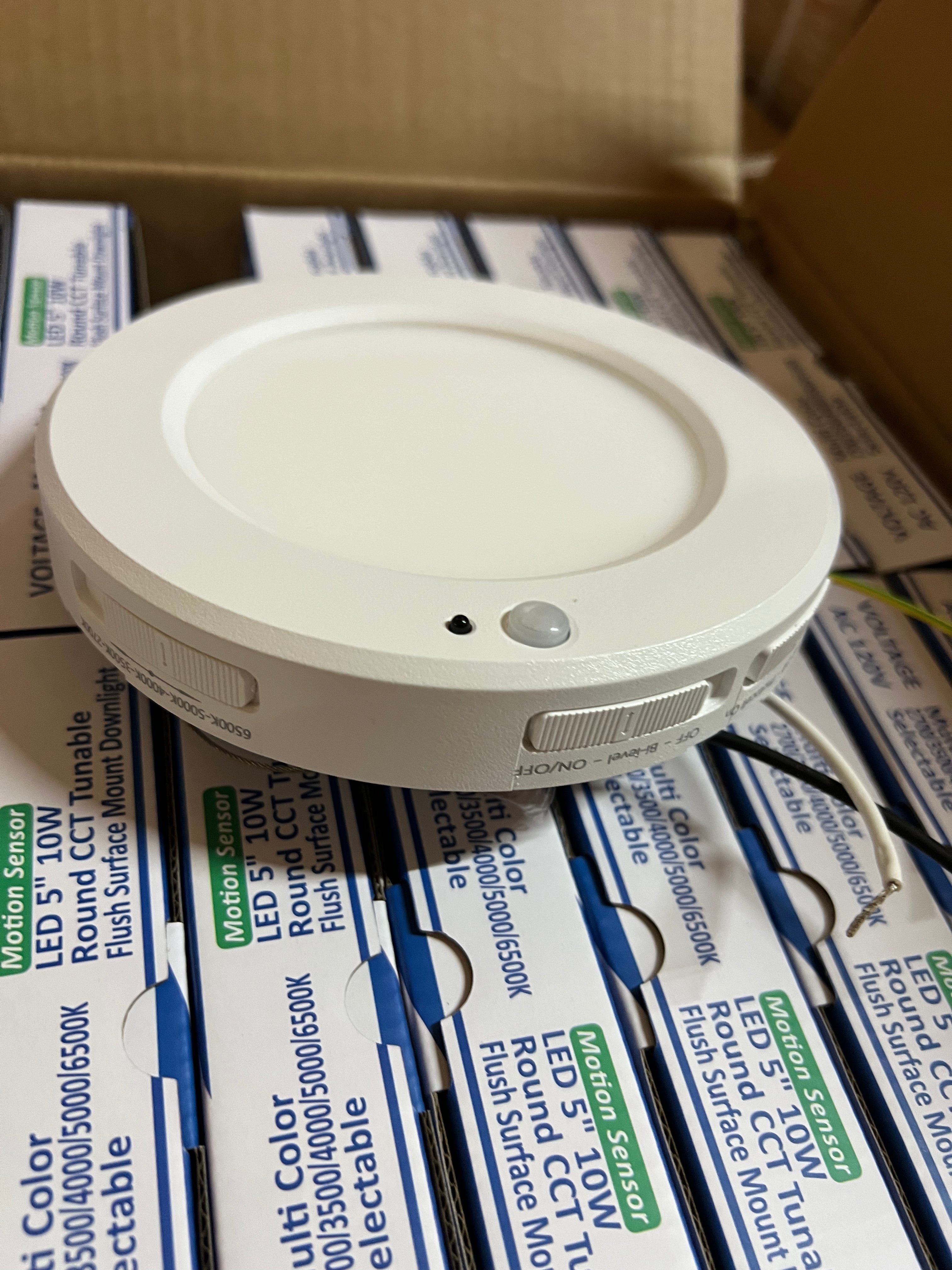 LED Surface mount downlight (with motion sensor) 5''  SMD-R5-10W-CCT(MS)