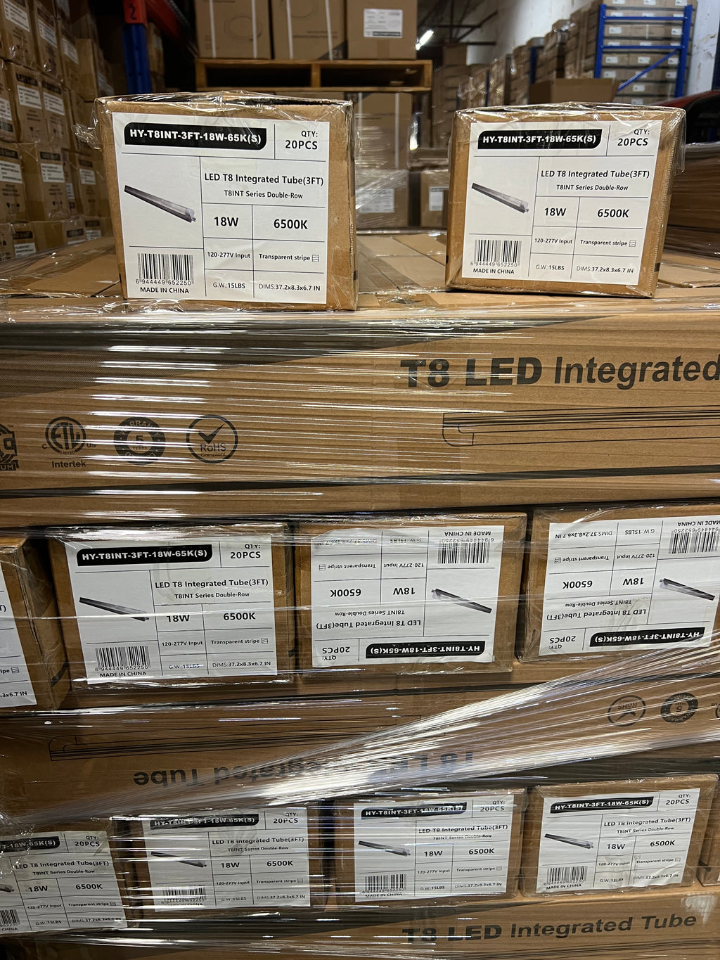 3Ft. 18 Watt LED T8 Integrated Tube Strip Cover T8INT-3FT-18W-65K(S)