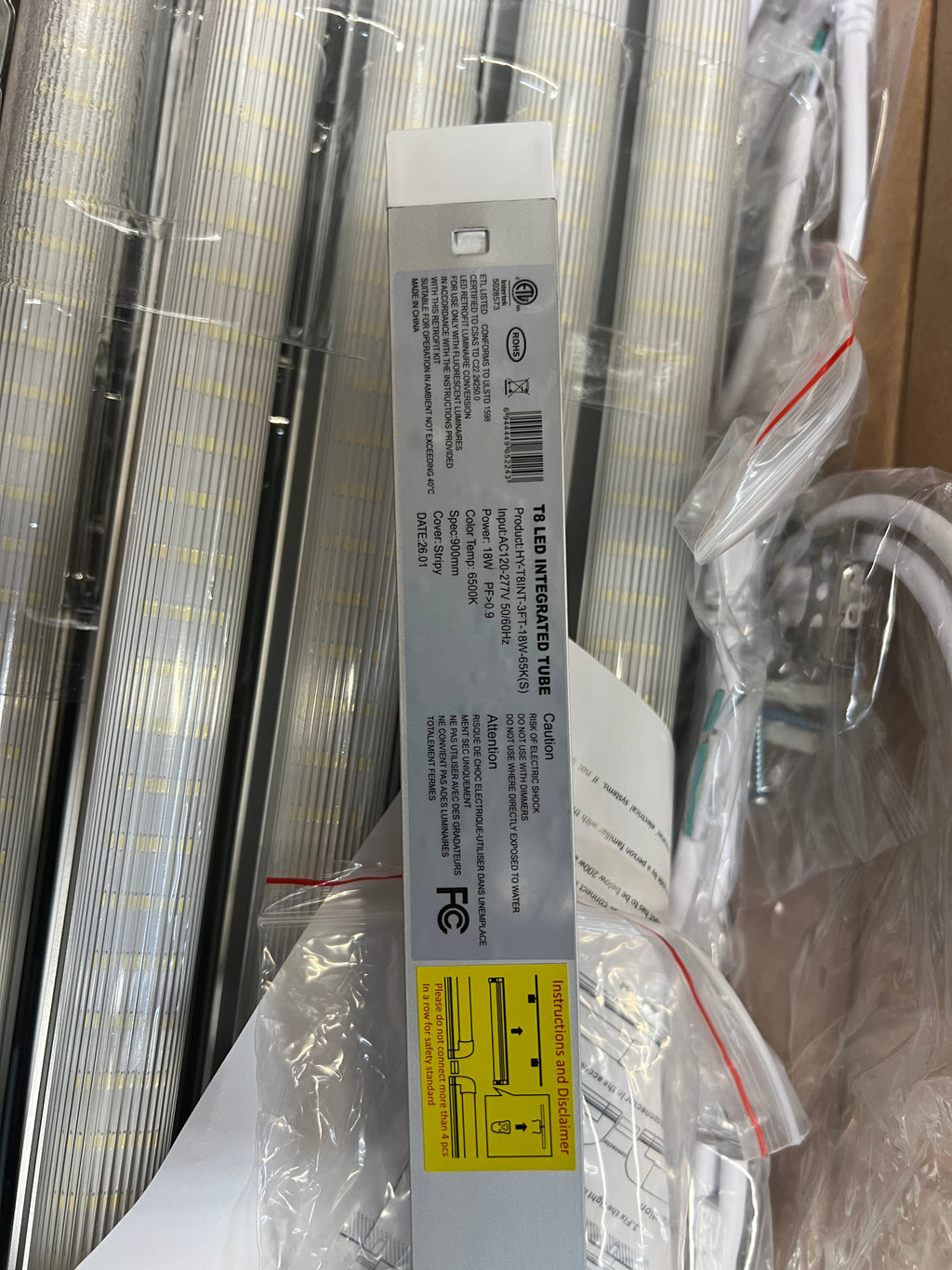 3Ft. 18 Watt LED T8 Integrated Tube Strip Cover T8INT-3FT-18W-65K(S)