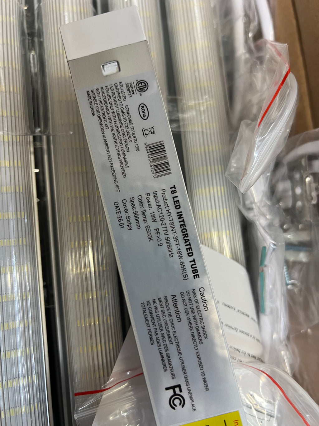 3Ft. 18 Watt LED T8 Integrated Tube Strip Cover T8INT-3FT-18W-65K(S)