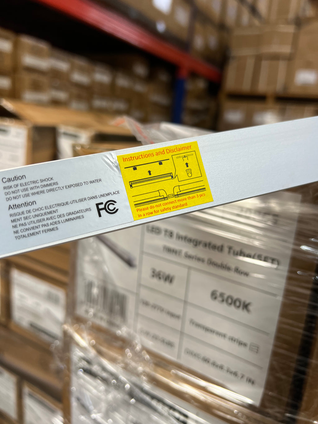 LED Integrated Tube Double LED Strip/5FT/ 36W/ 6500K/ Strip Cover-T8INT-5FT-36W-65K(S)