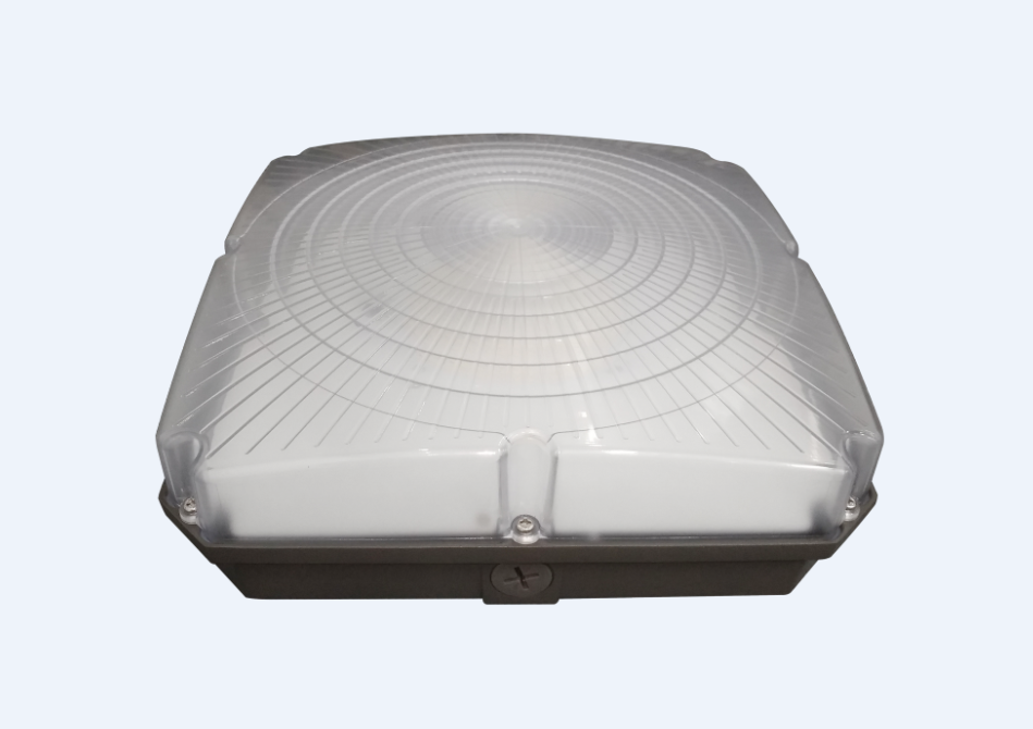 LED Garage Canopy 120-100-80W Selectable/ 3500-5000-6500K Selectable/120-277V/ WIth Sensor Base