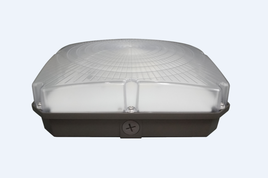 LED Garage Canopy 120-100-80W Selectable/ 3500-5000-6500K Selectable/120-277V/ WIth Sensor Base