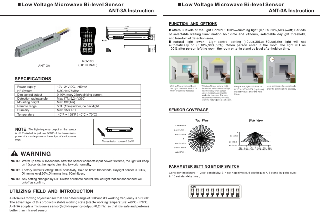 Motion Sensor: ANT-3A