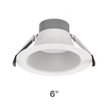 LED Commercial Downlight-CDL Series 6"/ 15W-18W-22W-26W-30W Selectable/ 2700-3000-3500-4000-5000K/ 3100LM
