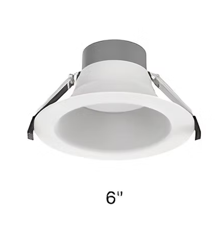 LED Commercial Downlight-CDL Series 6"/ 15W-18W-22W-26W-30W Selectable/ 2700-3000-3500-4000-5000K/ 3100LM